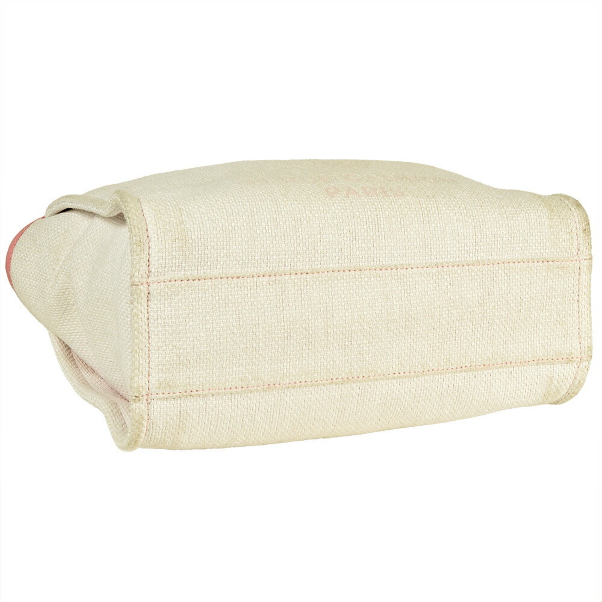 Chanel Beige Pink Straw Tote Bag (Pre-Owned)