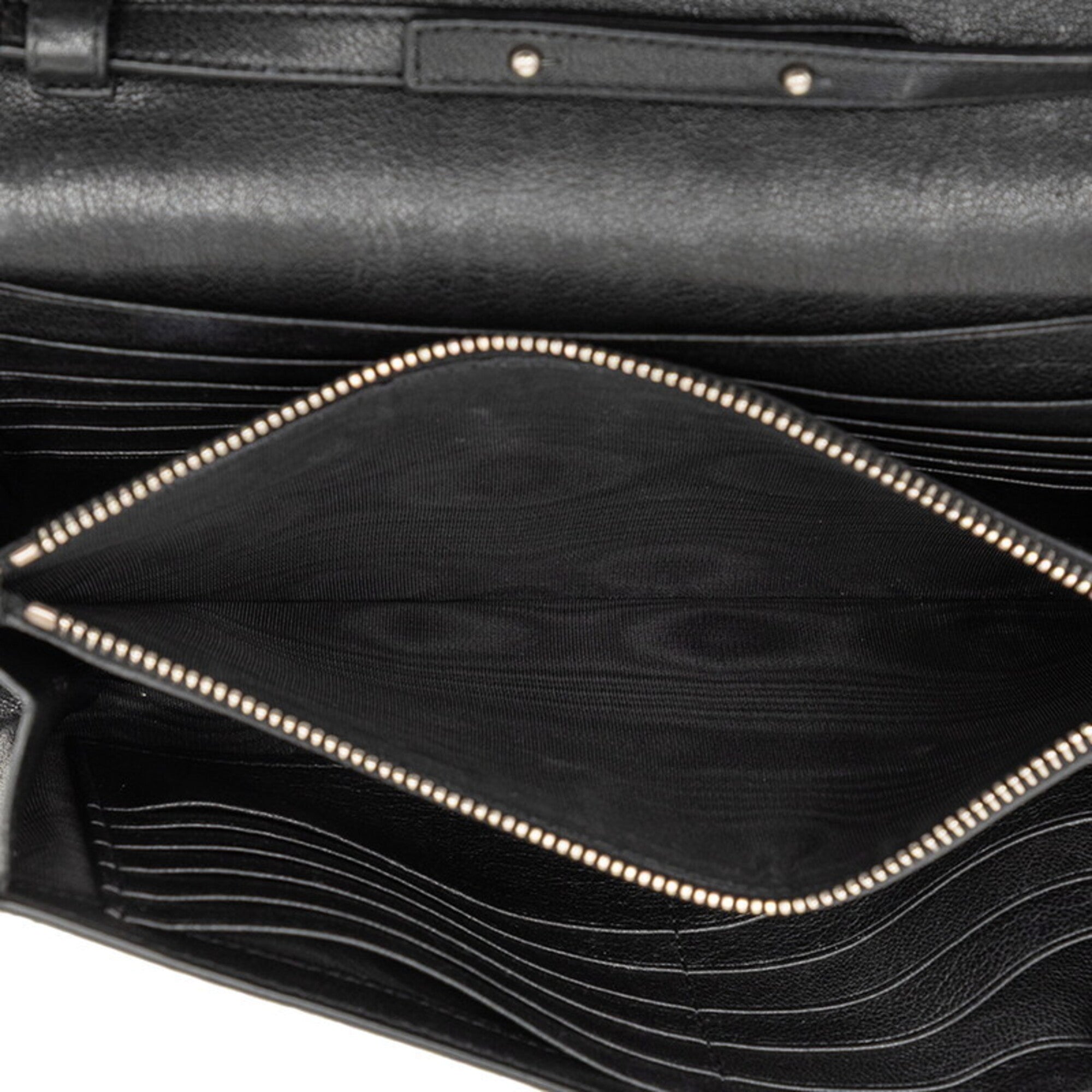 Saint Laurent Black Leather Shoulder Bag (Pre-Owned)