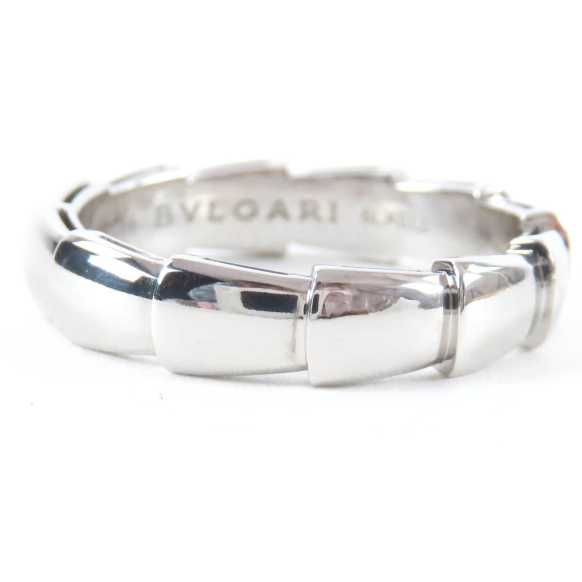 Bvlgari Silver White Gold (18K) Band Ring (Pre-Owned)