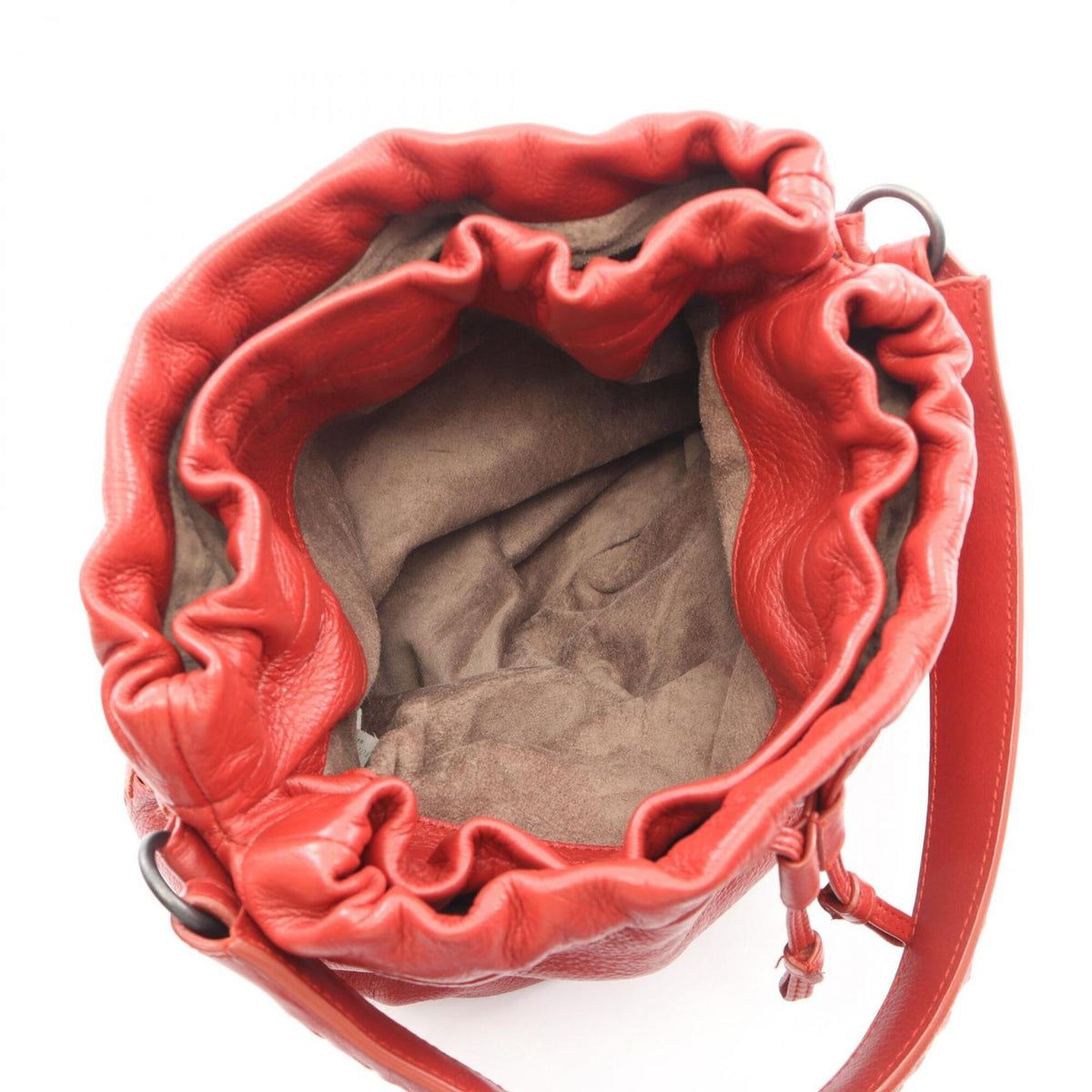 Bottega Veneta Red Color Leather Handbag (Pre-Owned)