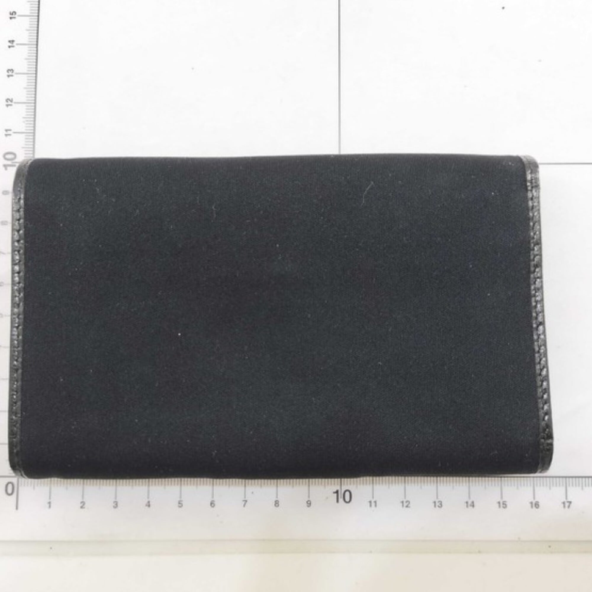 Fendi Black Canvas Leather Wallet (Tri-Fold) (Pre-Owned)