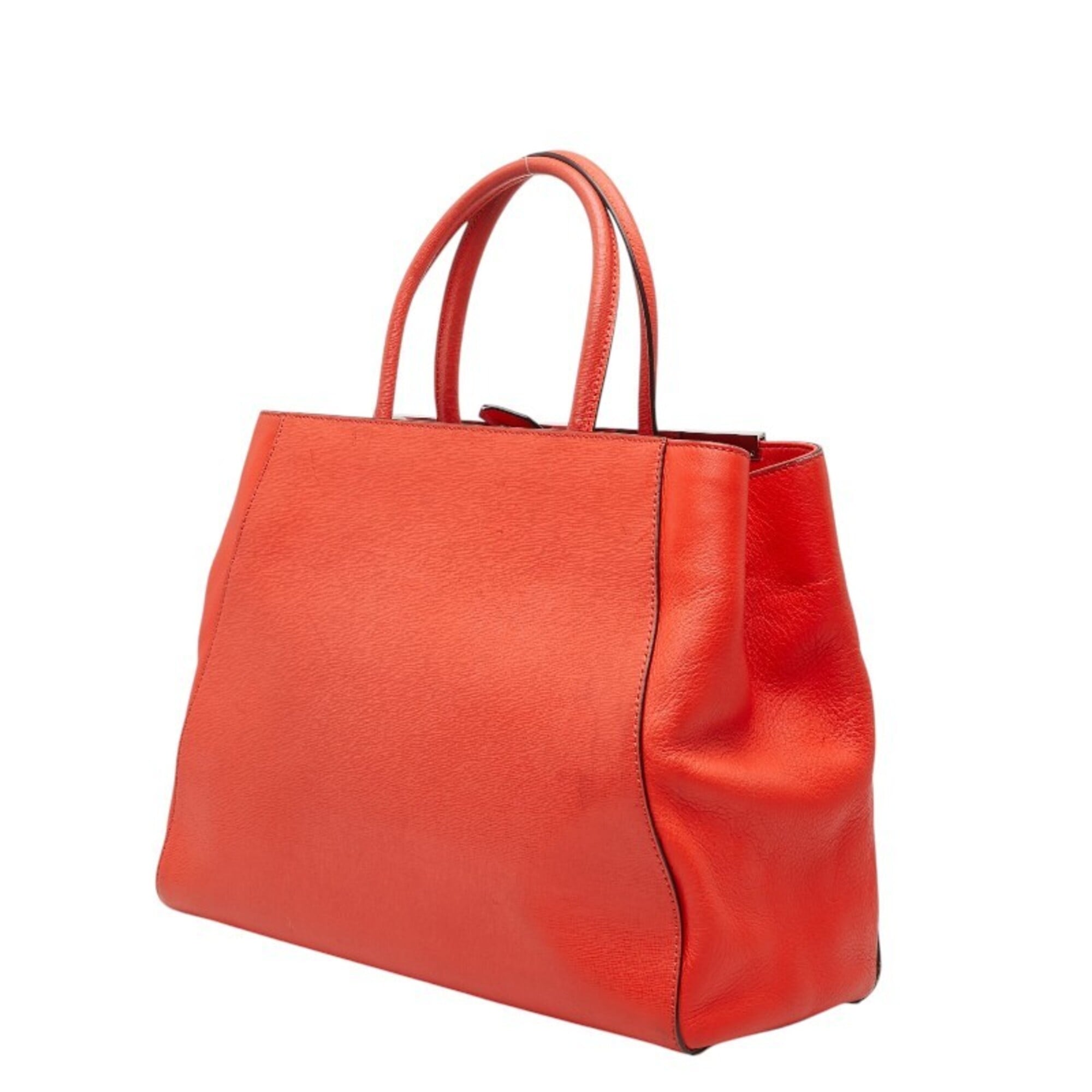 Fendi Red Color Leather Handbag Shoulder Bag (Pre-Owned)