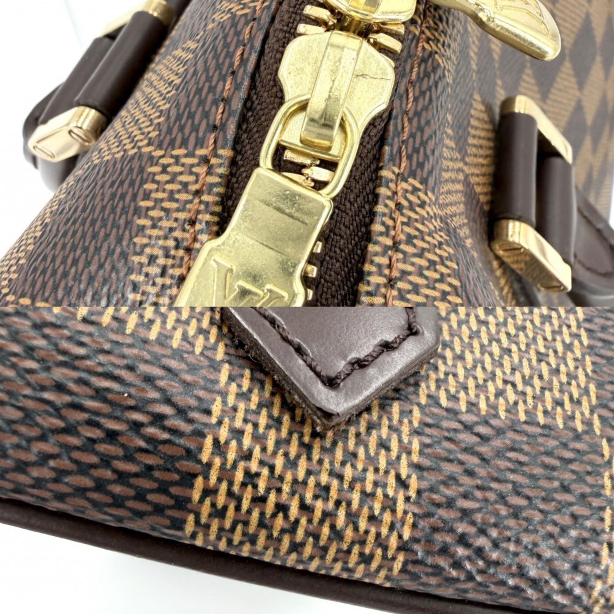 Louis Vuitton Damier Brown Damier Canvas Boston Bag Handbag (Pre-Owned)