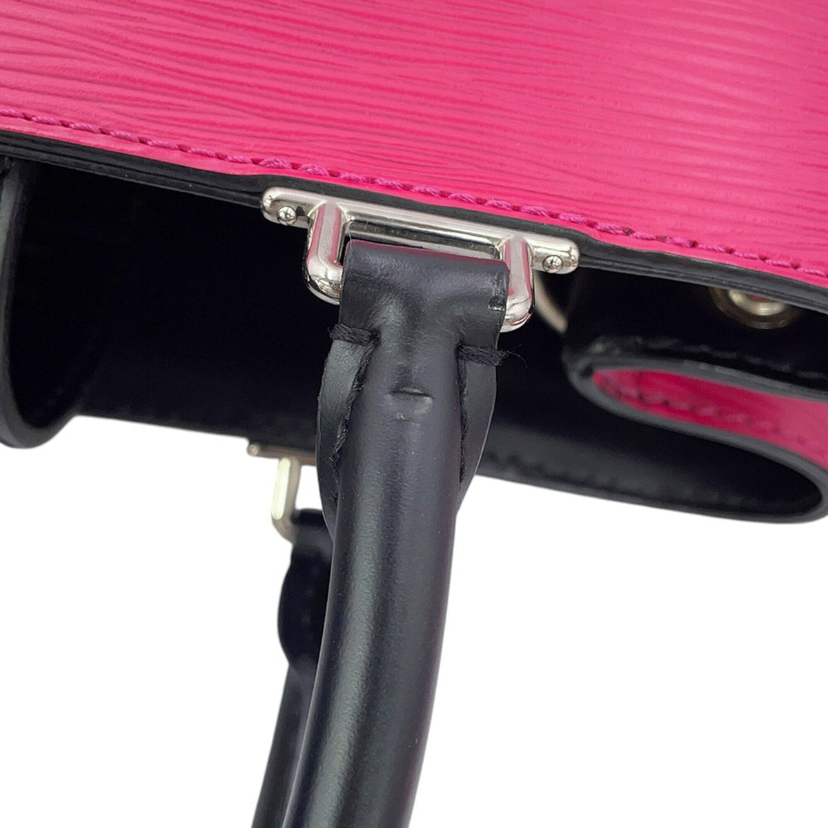 Louis Vuitton Epi Black Hot Pink Noir Epi Leather Handbag Shoulder Bag (Pre-Owned)