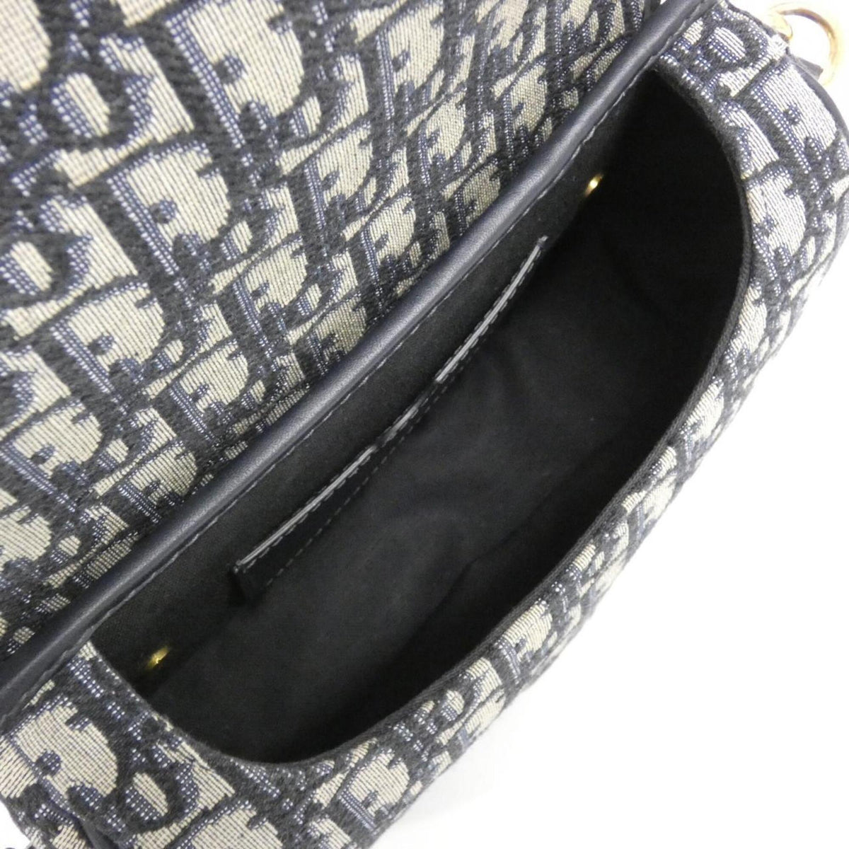 Christian Dior Blue Canvas Leather Shoulder Bag (Pre-Owned)