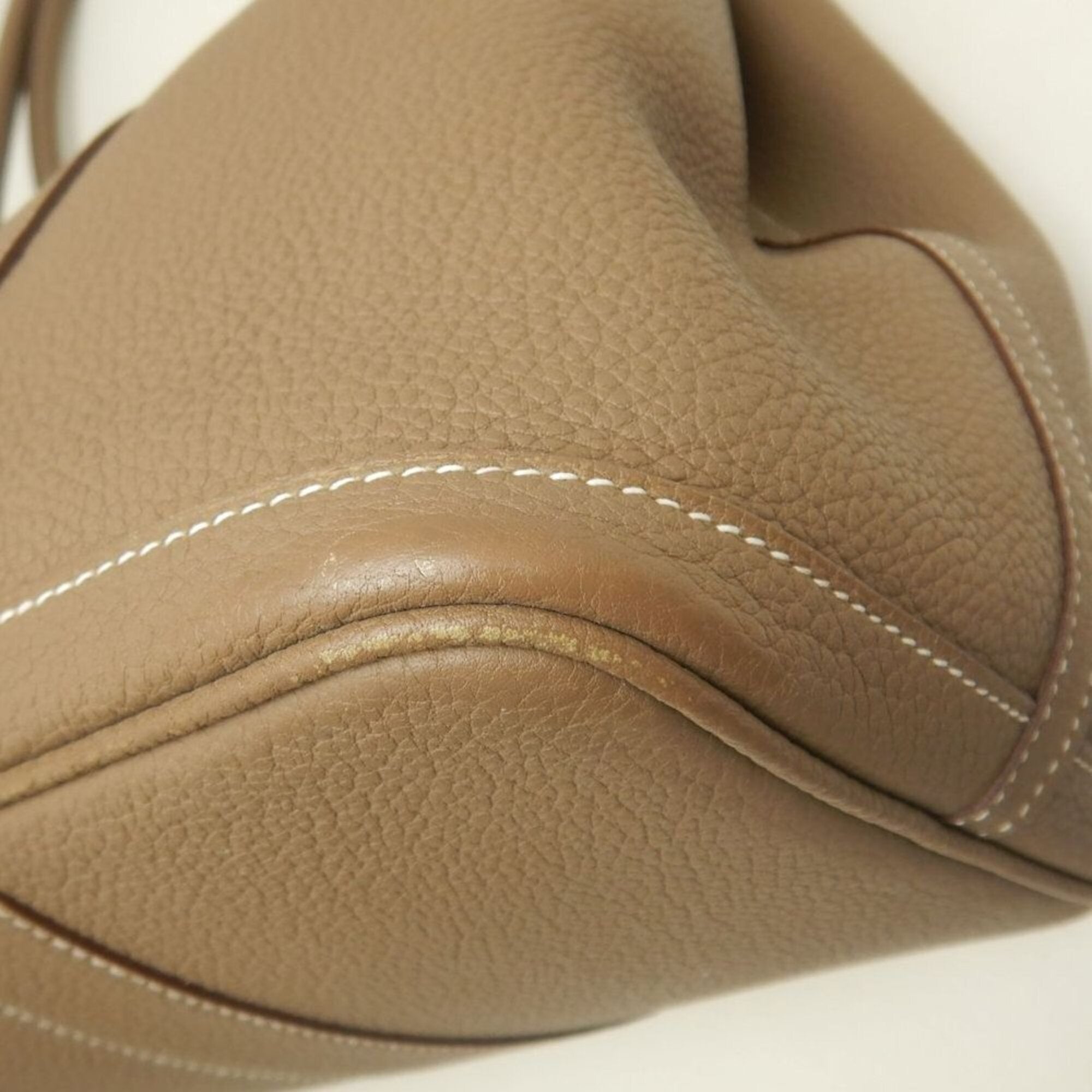 Hermes Etoupe Gray Negonda Leather Handbag (Pre-Owned)
