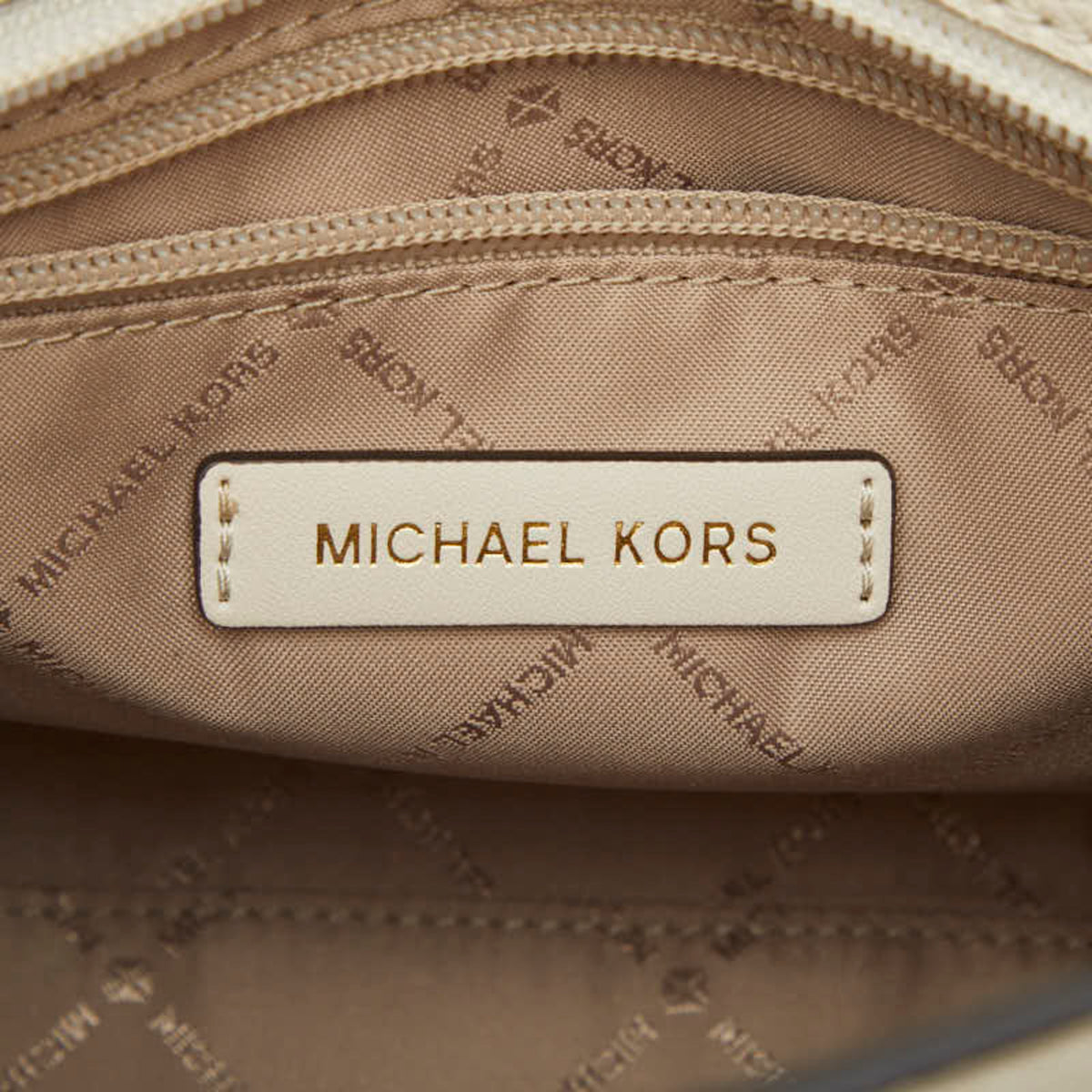 Michael Kors Ivory White Leather Handbag Shoulder Bag (Pre-Owned)