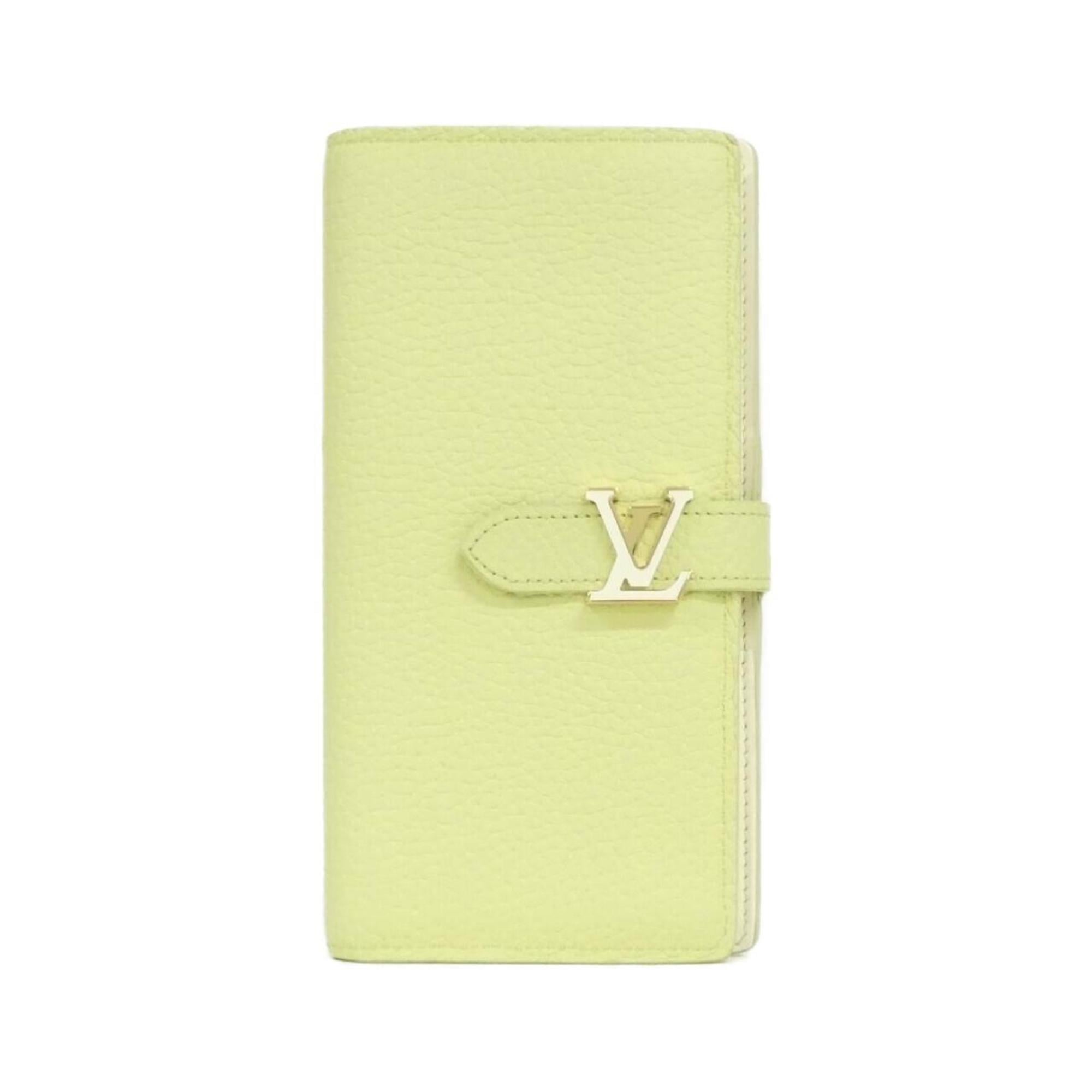 Louis Vuitton Green Leather Long Wallet (Bi-Fold) (Pre-Owned)