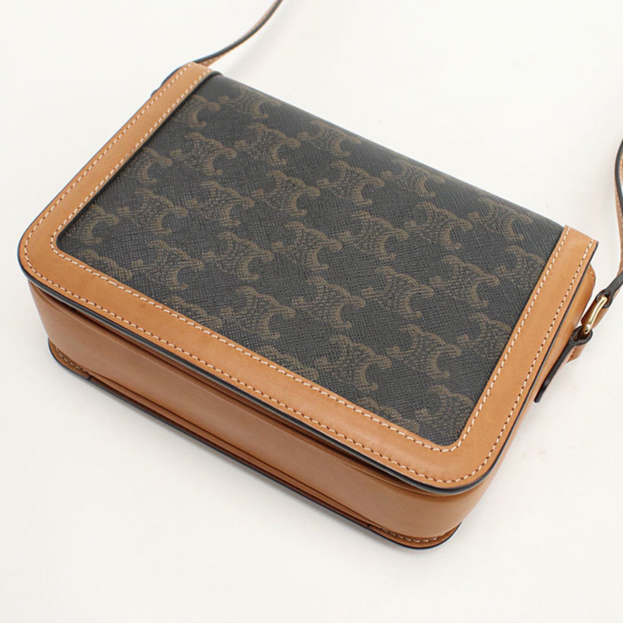 Celine Brown Pvc Leather Shoulder Bag (Pre-Owned)