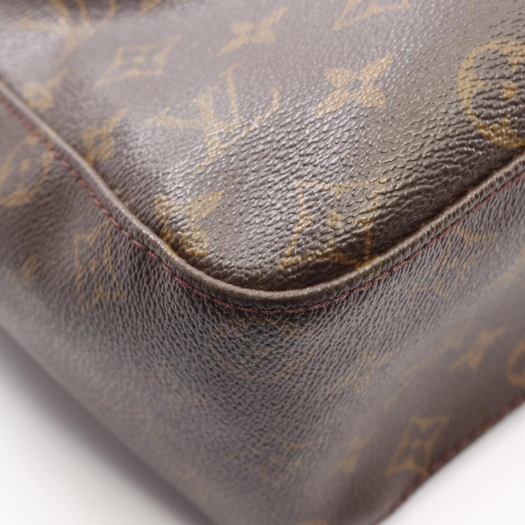 Louis Vuitton Brown Pvc Leather Handbag Shoulder Bag (Pre-Owned)