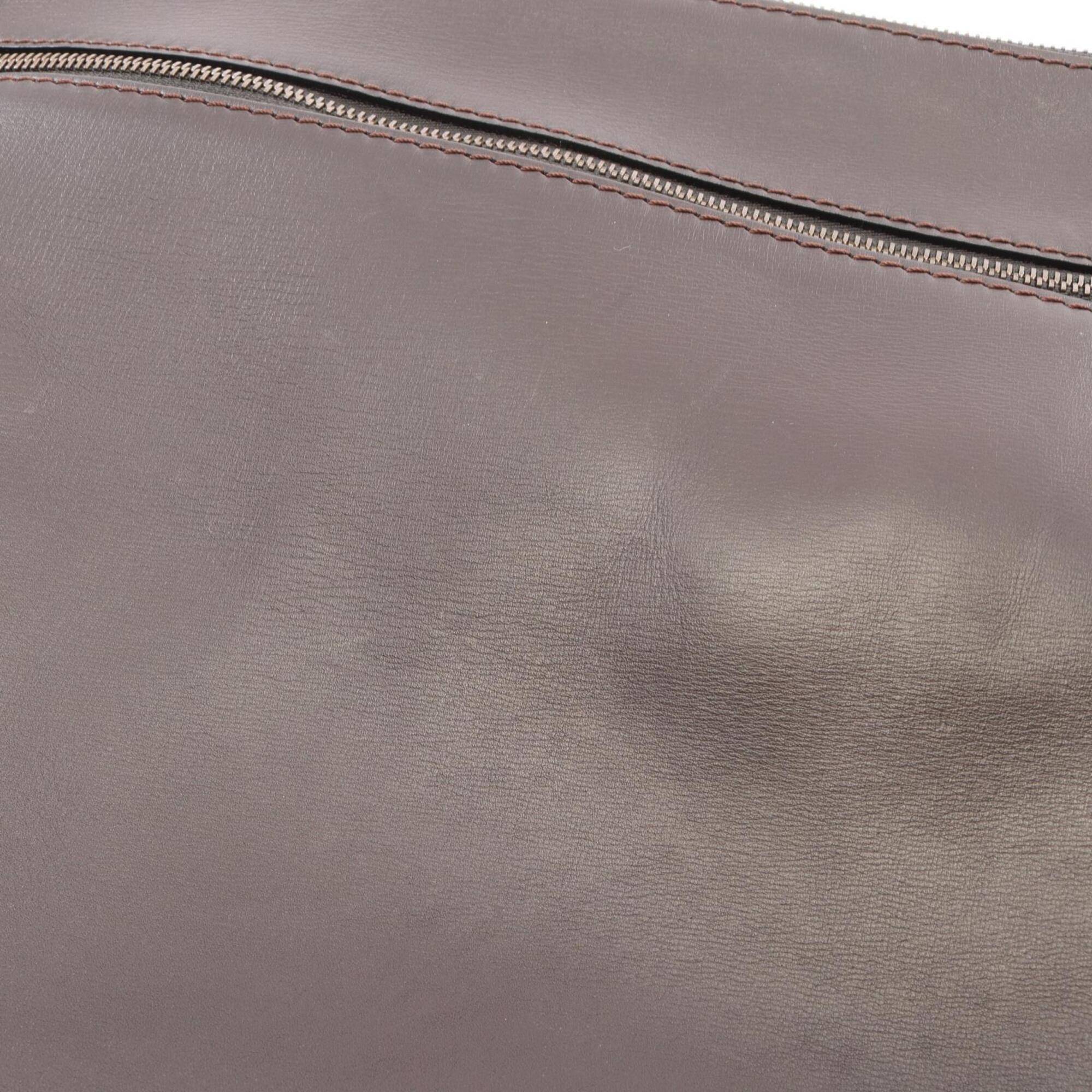 Louis Vuitton Brown Leather Handbag Shoulder Bag (Pre-Owned)