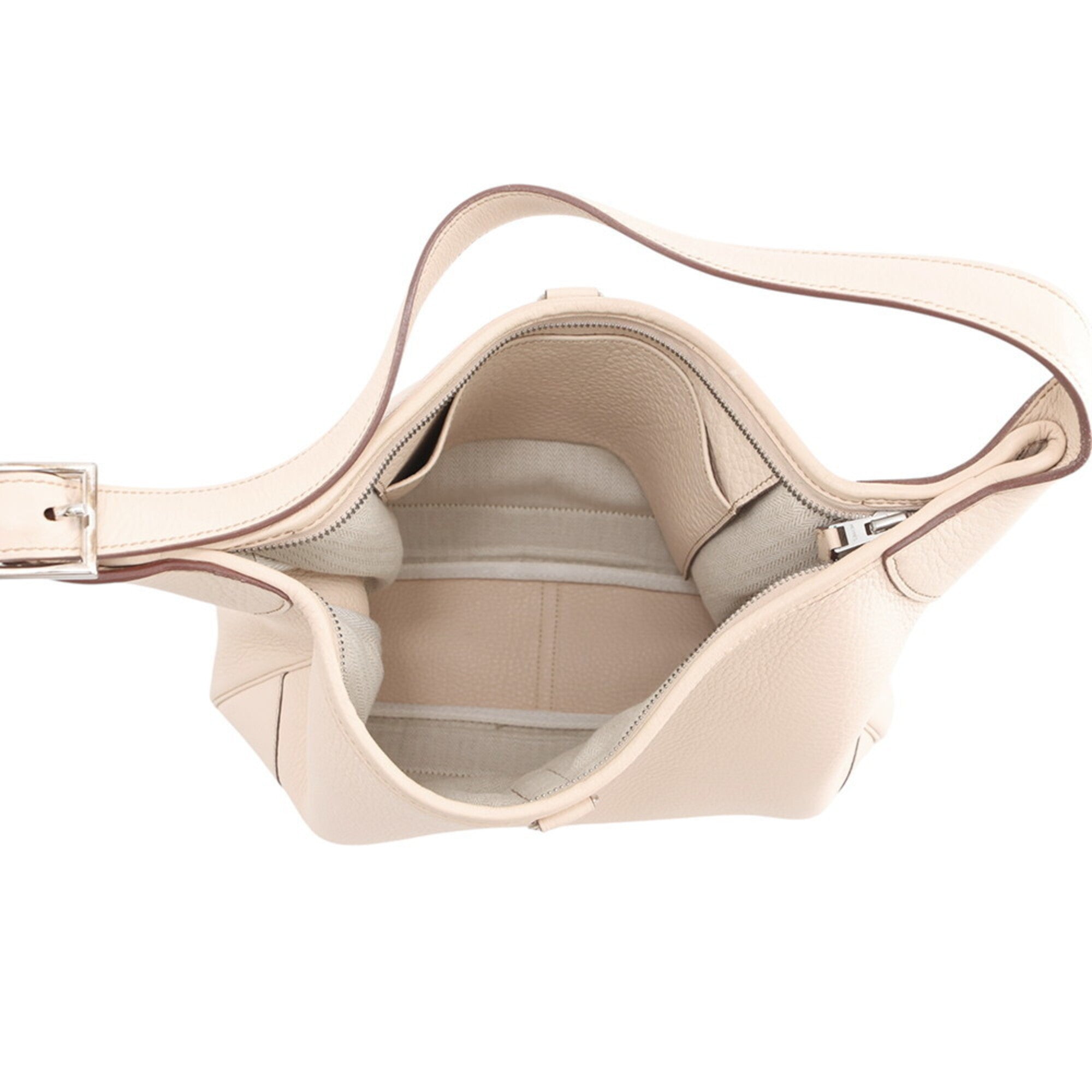 Hermes Ivory Ivory Handbag Shoulder Bag (Pre-Owned)