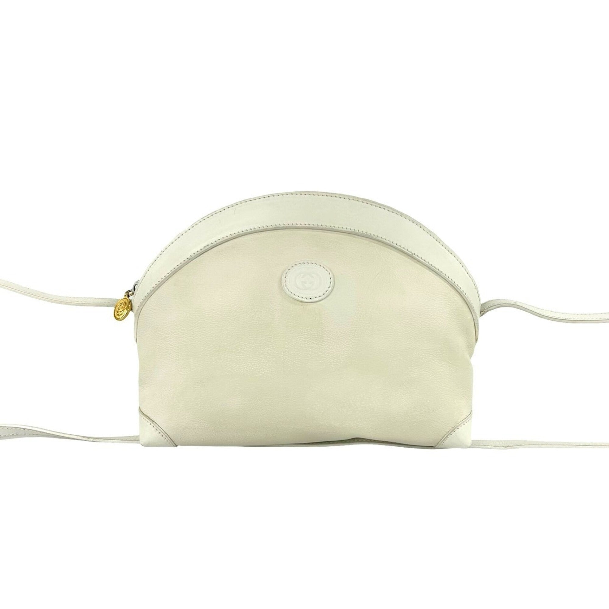 Gucci White Leather Pochette Shoulder Bag (Pre-Owned)