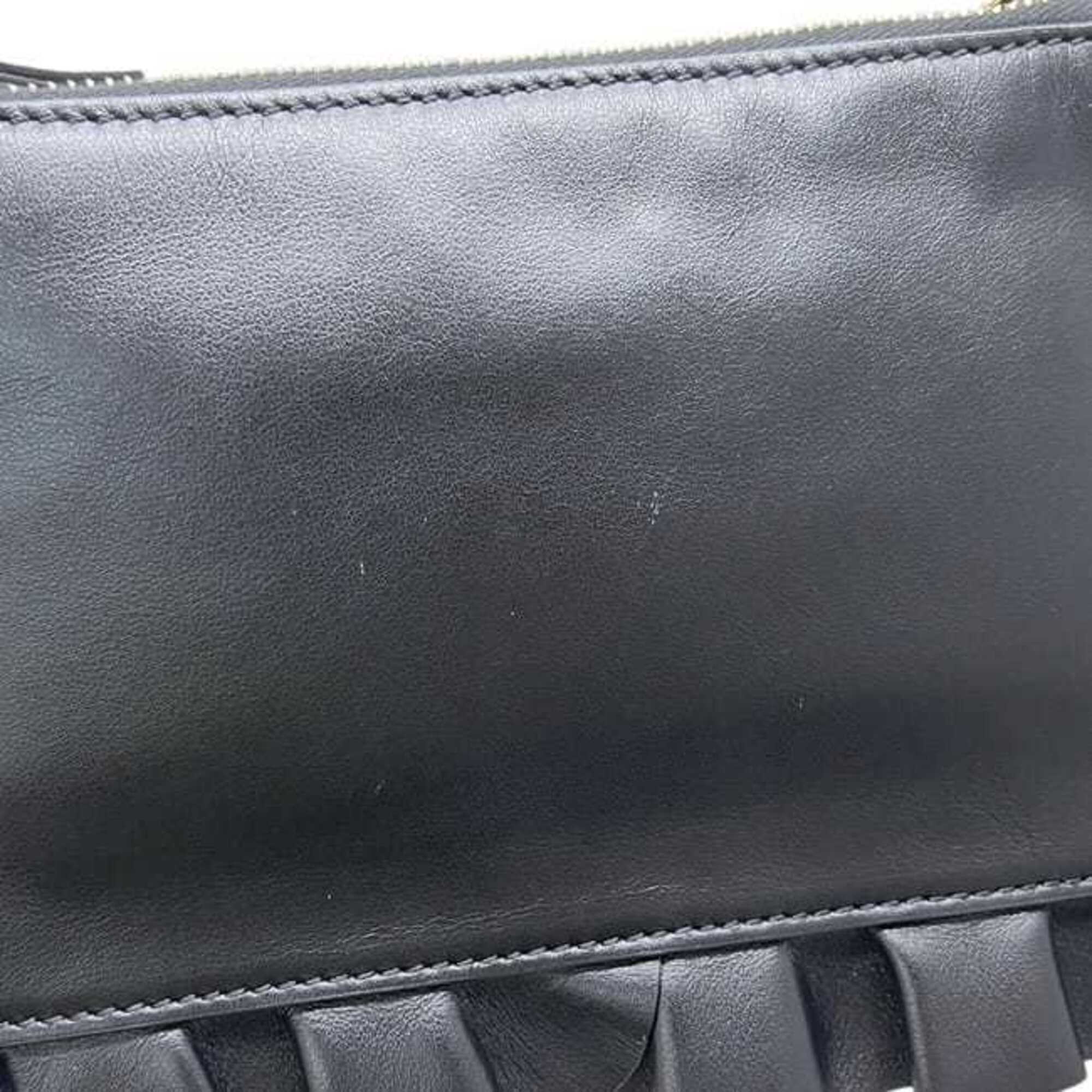 Redvalentino Black Leather Shoulder Bag (Pre-Owned)
