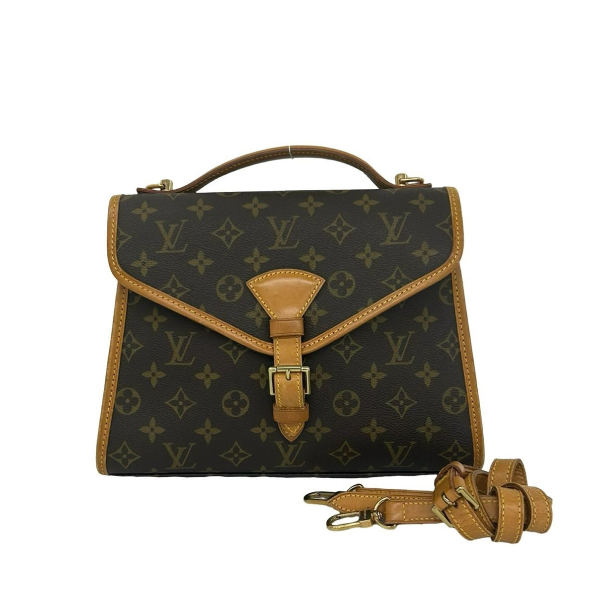 Louis Vuitton Brown Leather Pvc Handbag Shoulder Bag (Pre-Owned)