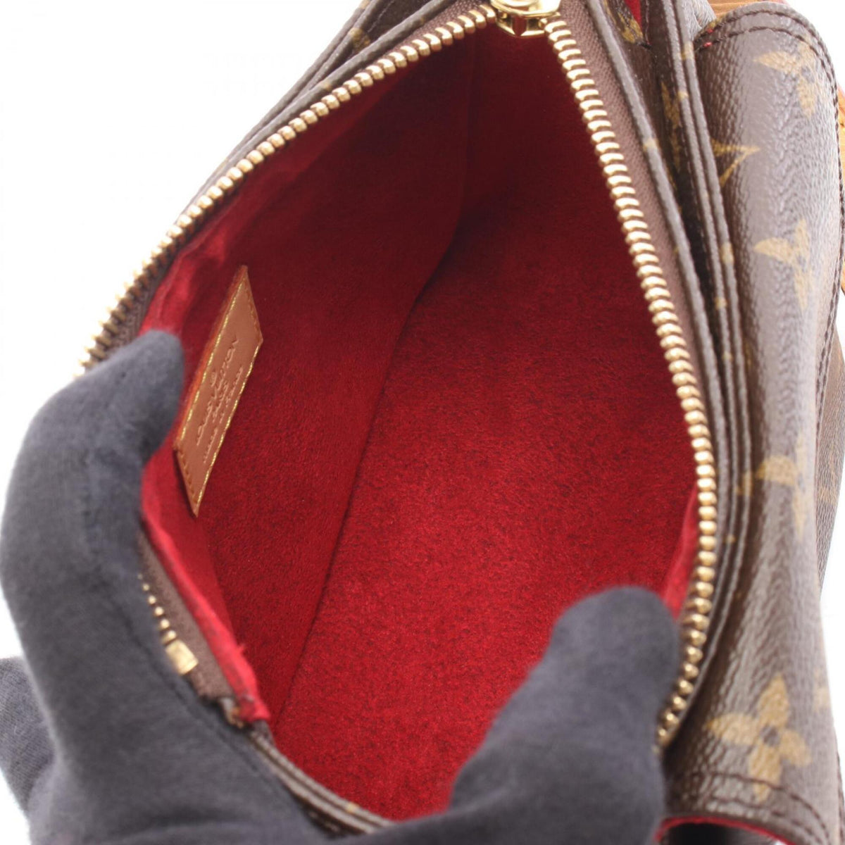 Louis Vuitton Brown Monogram Coated Canvas Leather Handbag Shoulder Bag (Pre-Owned)