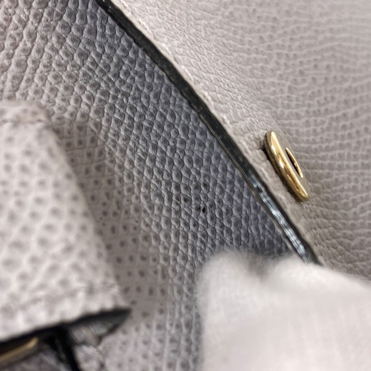 Valextra Light Gray Leather Handbag (Pre-Owned)