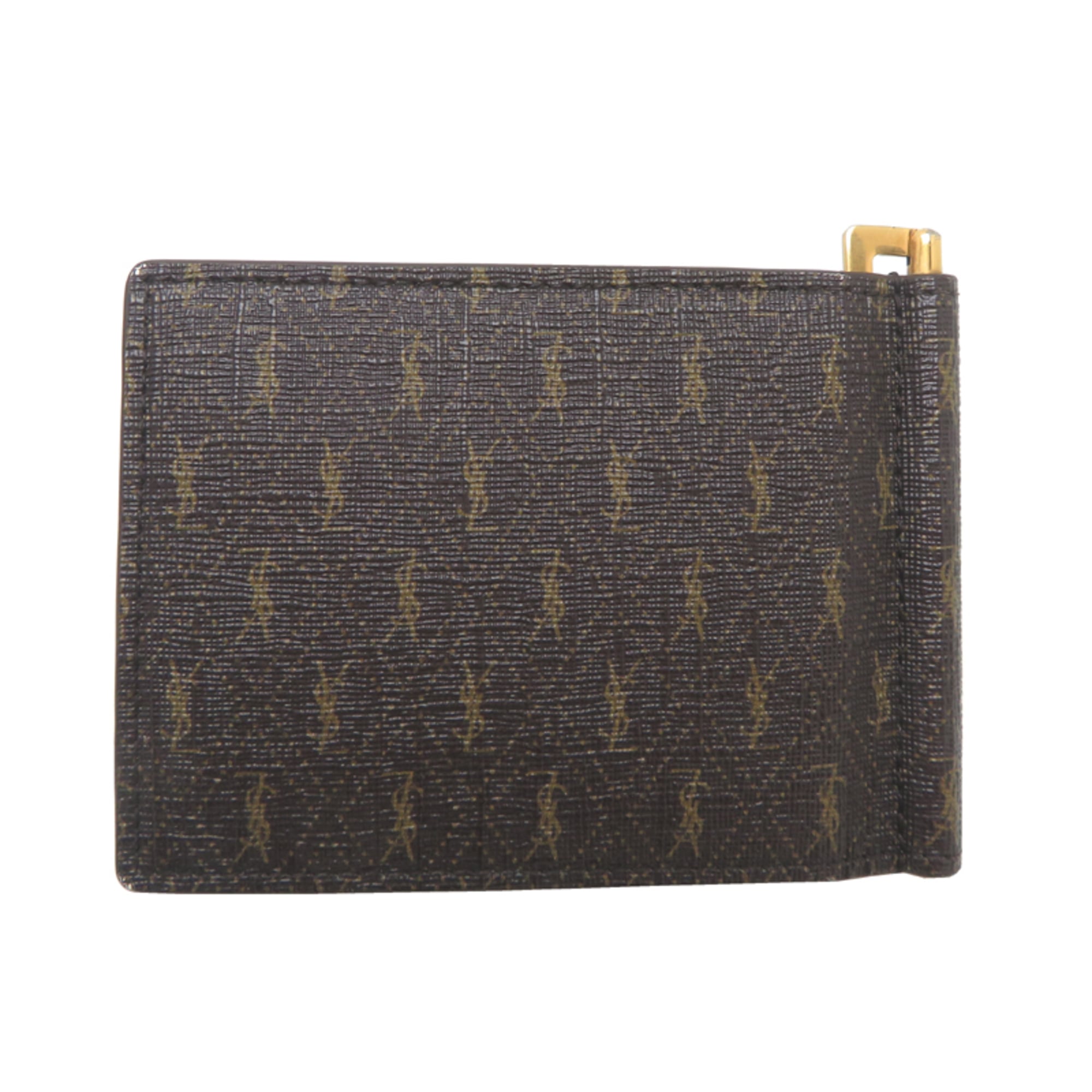 Saint Laurent Brown Pvc Leather Money Clip (Pre-Owned)
