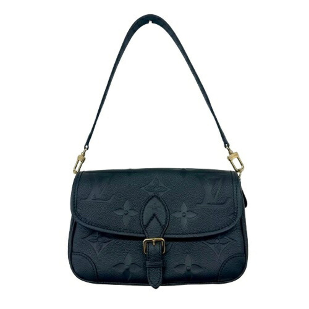 Louis Vuitton Monogram Empreinte Black Leather Shoulder Bag (Pre-Owned)