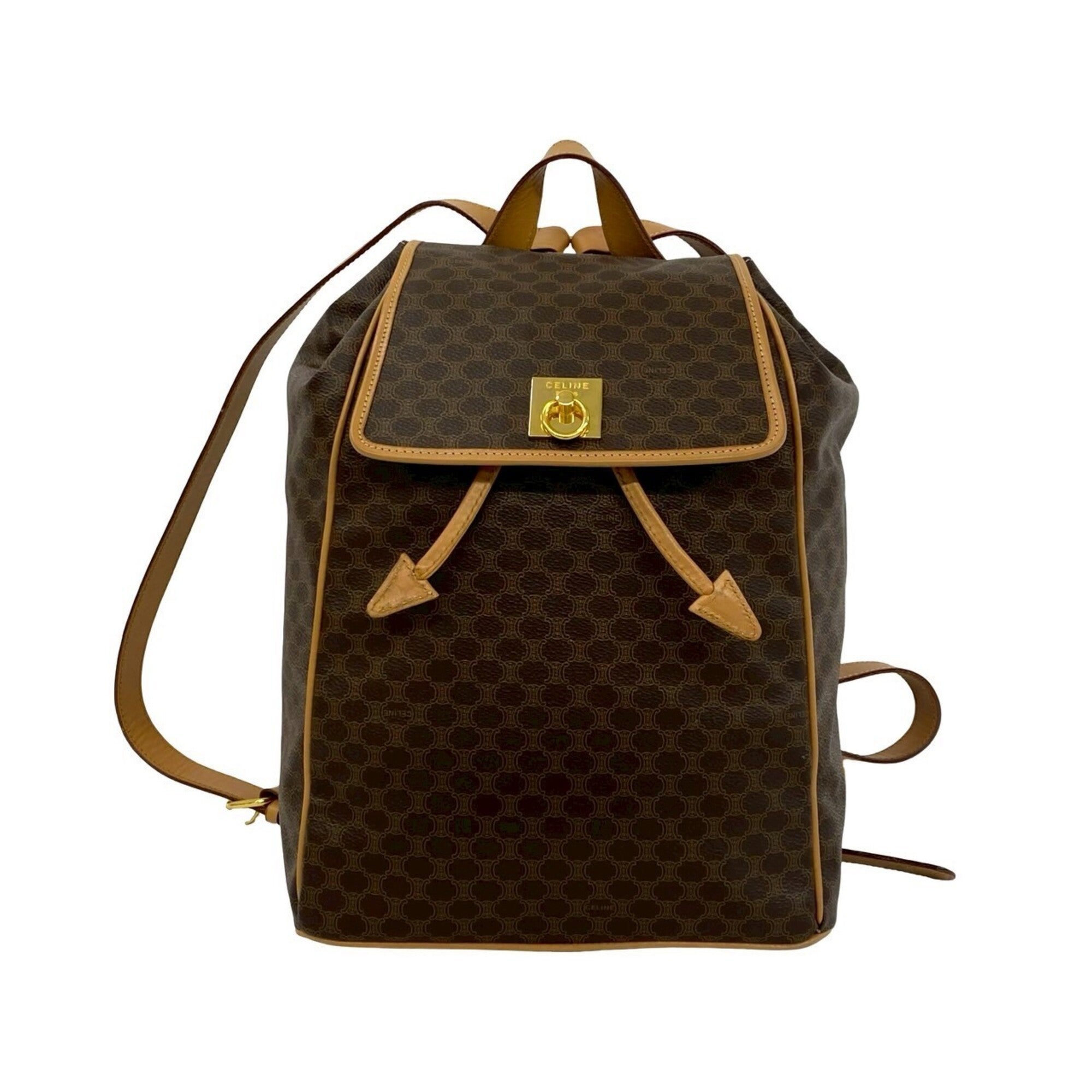 Celine Brown Pvc Leather Backpack (Pre-Owned)