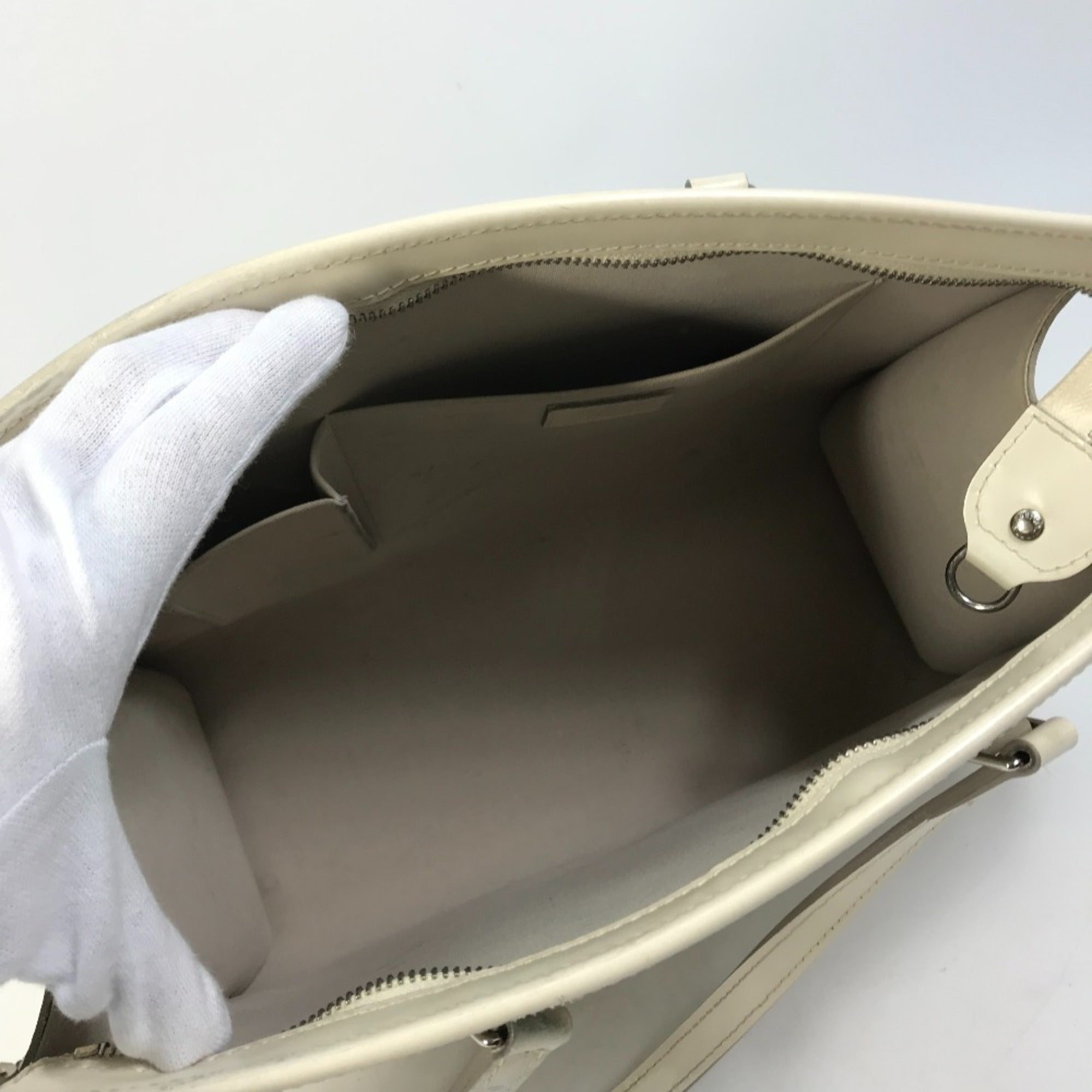 Louis Vuitton Epi Galle Lv Off White White Epi Leather Shoulder Bag Tote Bag (Pre-Owned)