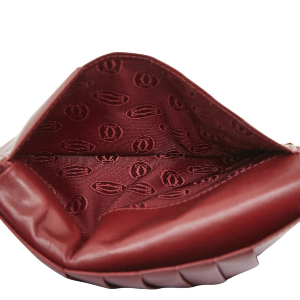 Cartier Bordeaux Wine Red Leather Wallet (Bi-Fold) (Pre-Owned)