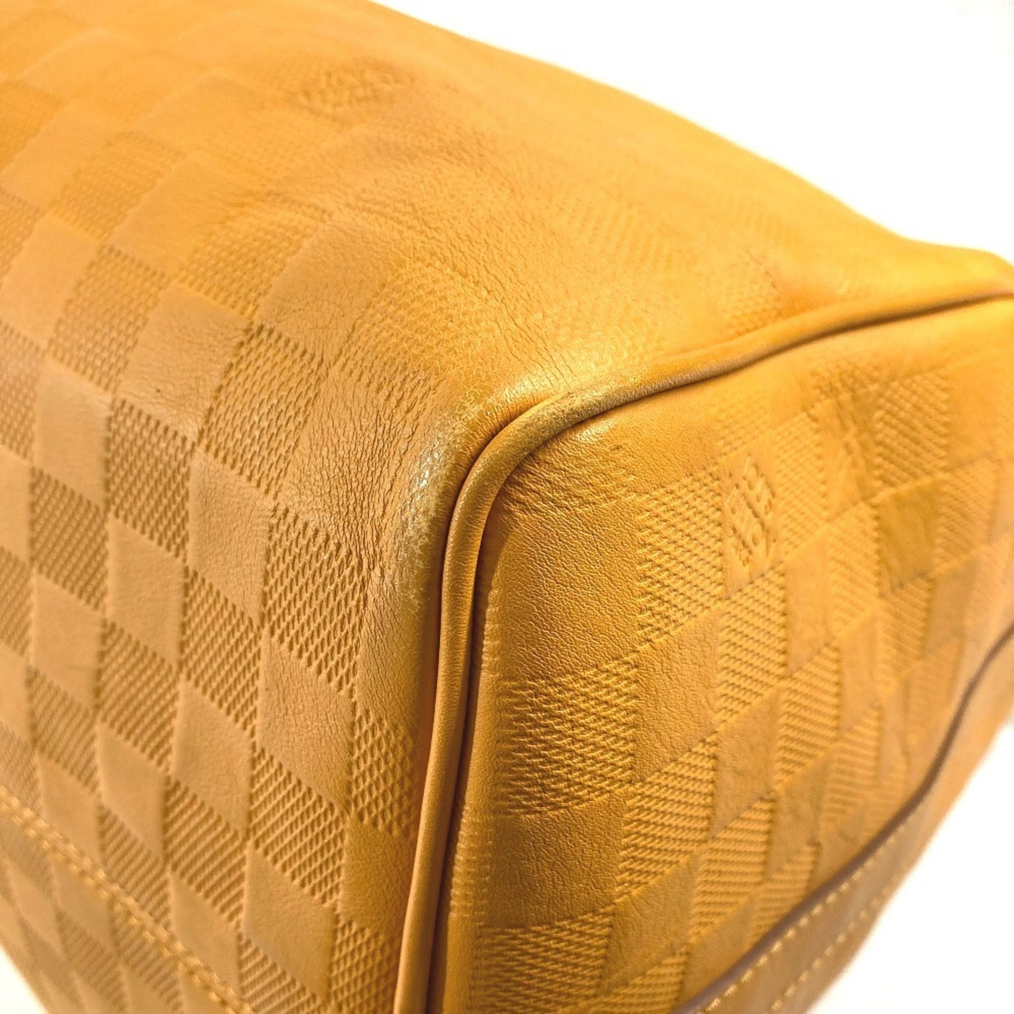 Louis Vuitton Yellow Damier Infini Boston Bag Handbag Shoulder Bag (Pre-Owned)