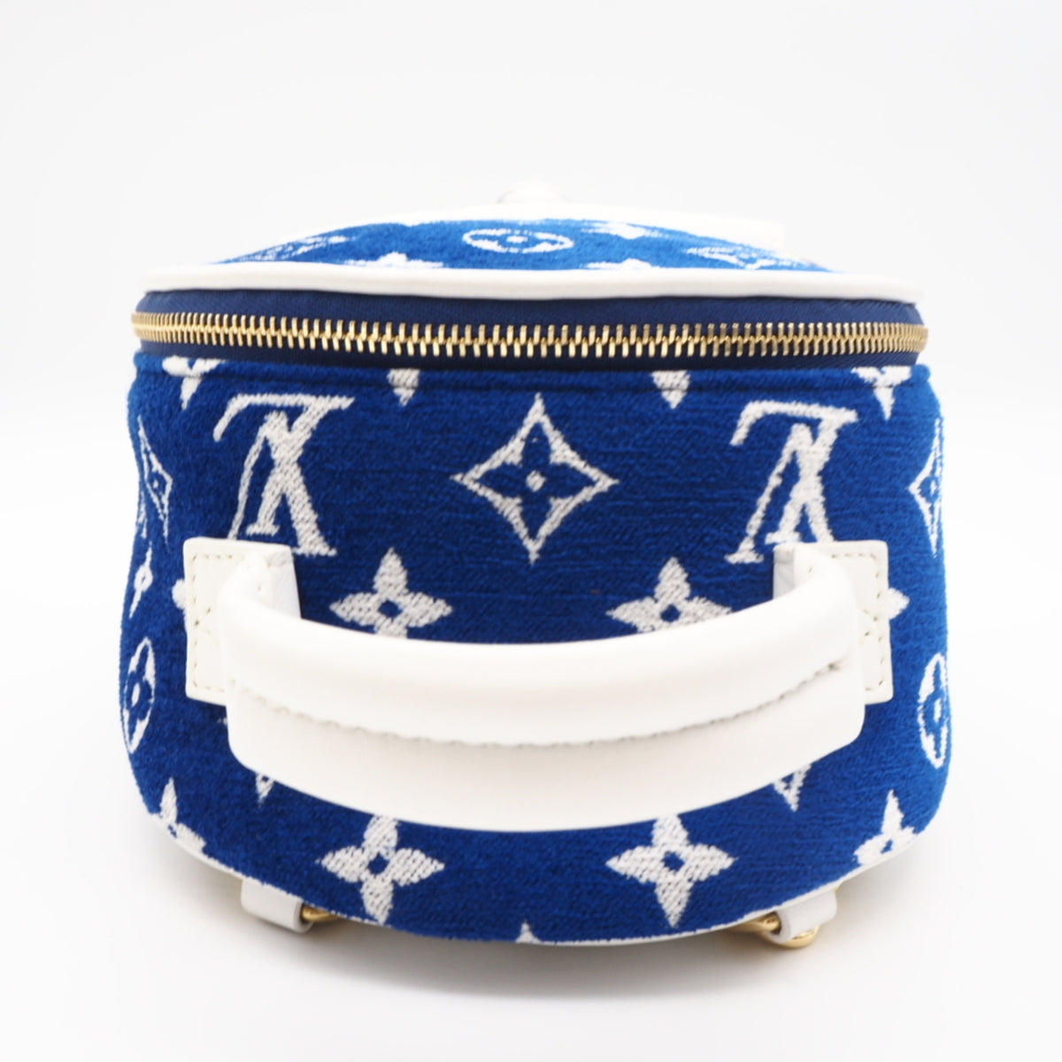 Louis Vuitton Blue White Jacquard Velvet Backpack (Pre-Owned)