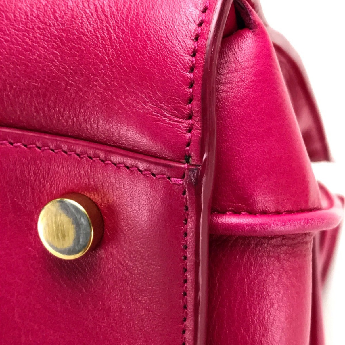 Saint Laurent Pink Leather Handbag Shoulder Bag (Pre-Owned)