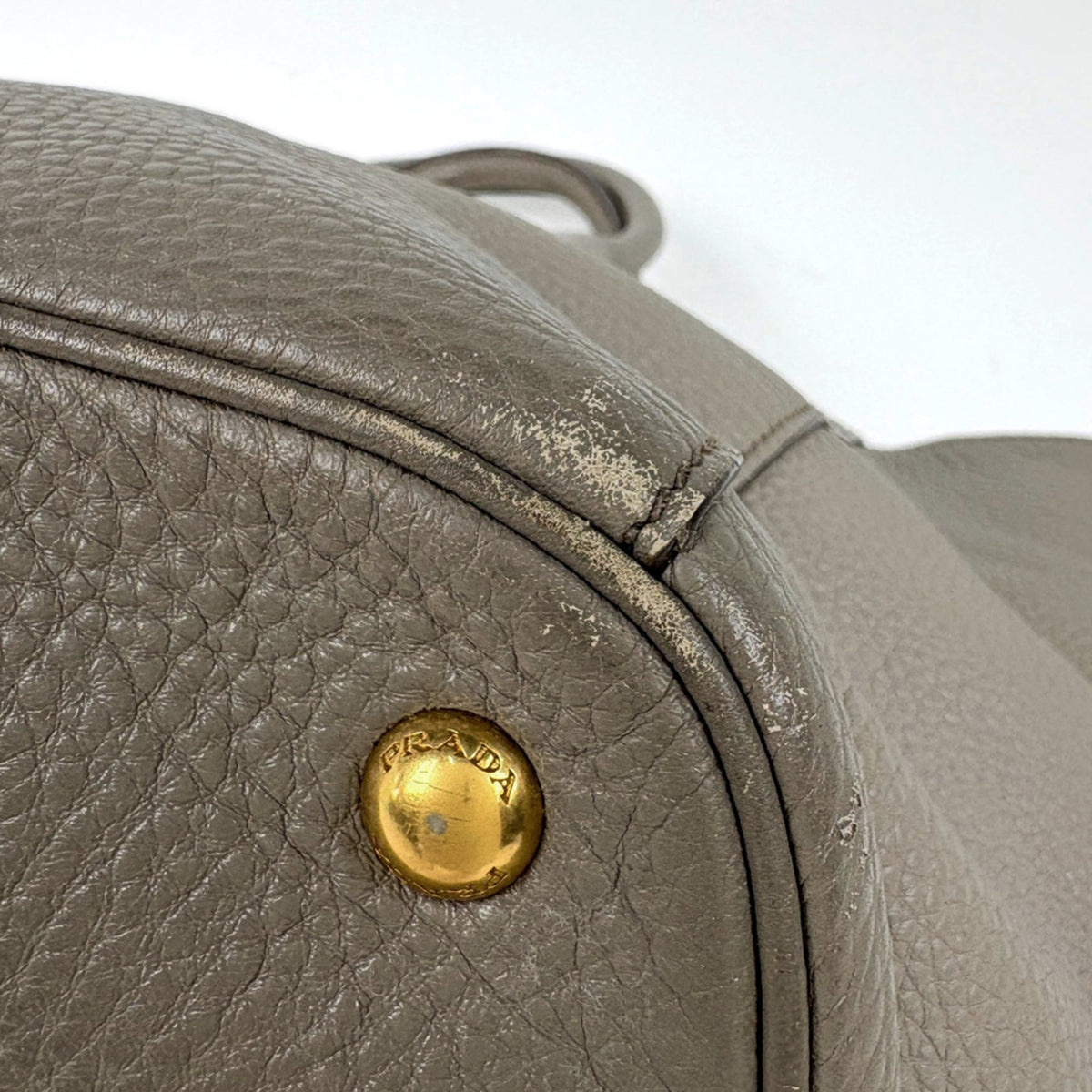 Prada Beige Leather Tote Bag (Pre-Owned)