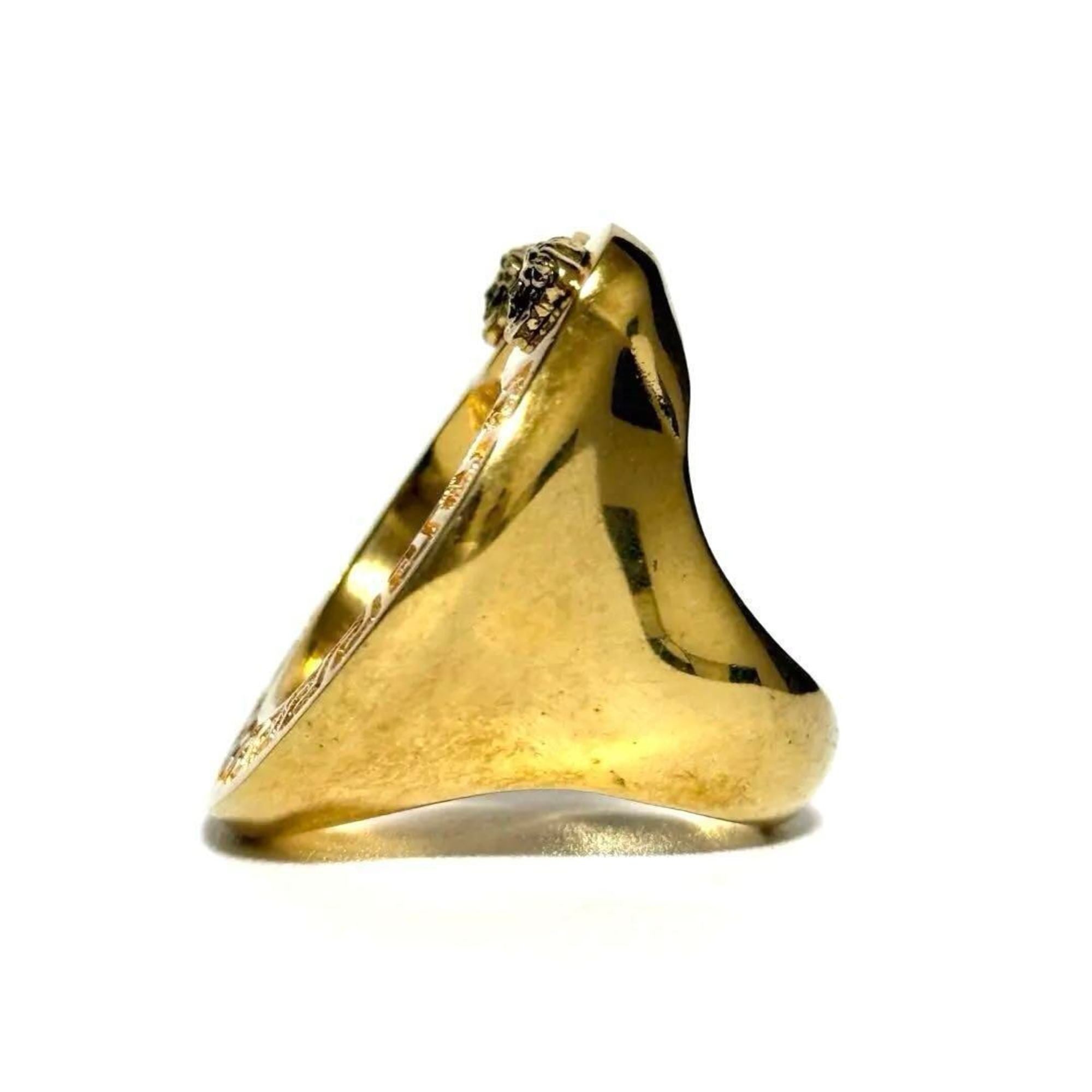 Versace Gold Metal Band Ring (Pre-Owned)