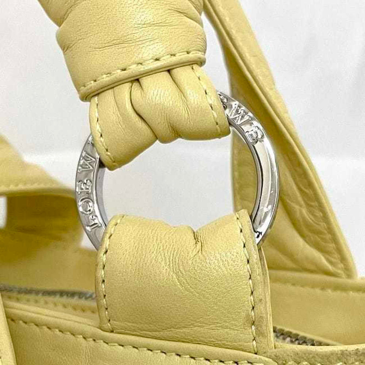 Loewe Yellow Leather Handbag Tote Bag (Pre-Owned)