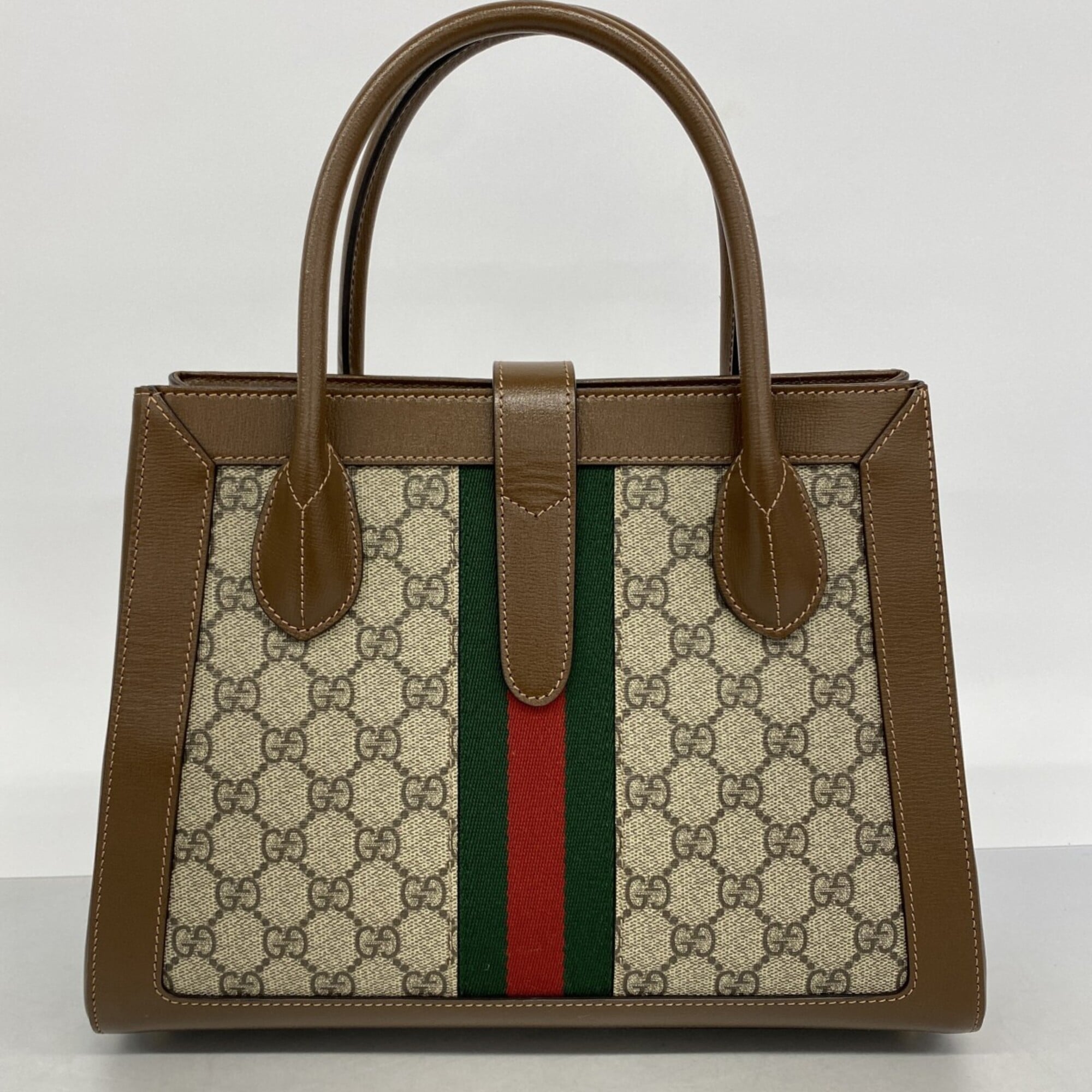 Gucci Brown Pvc Handbag (Pre-Owned)