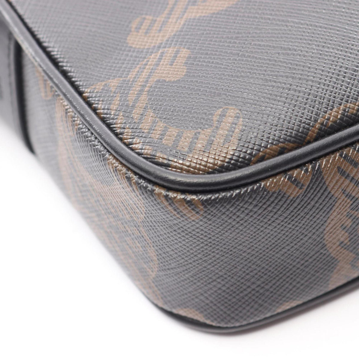 Celine Black Coated Canvas Leather Handbag Messenger Bag Shoulder Bag (Pre-Owned)