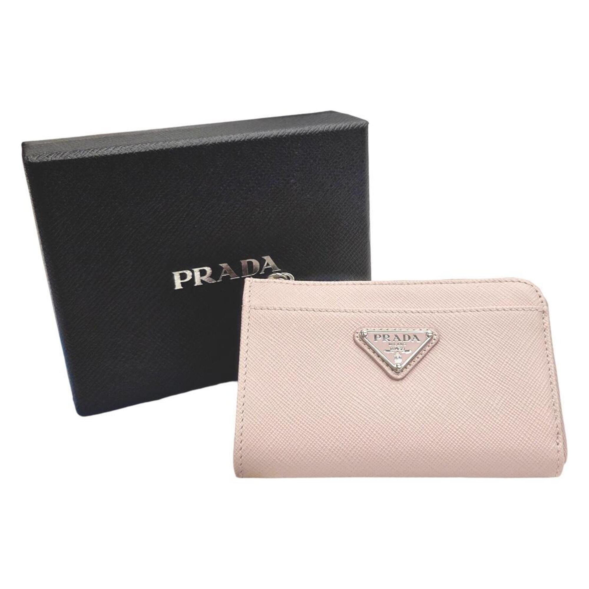 Prada Saffiano Light Pink Leather Coin Purse/Coin Case (Pre-Owned)