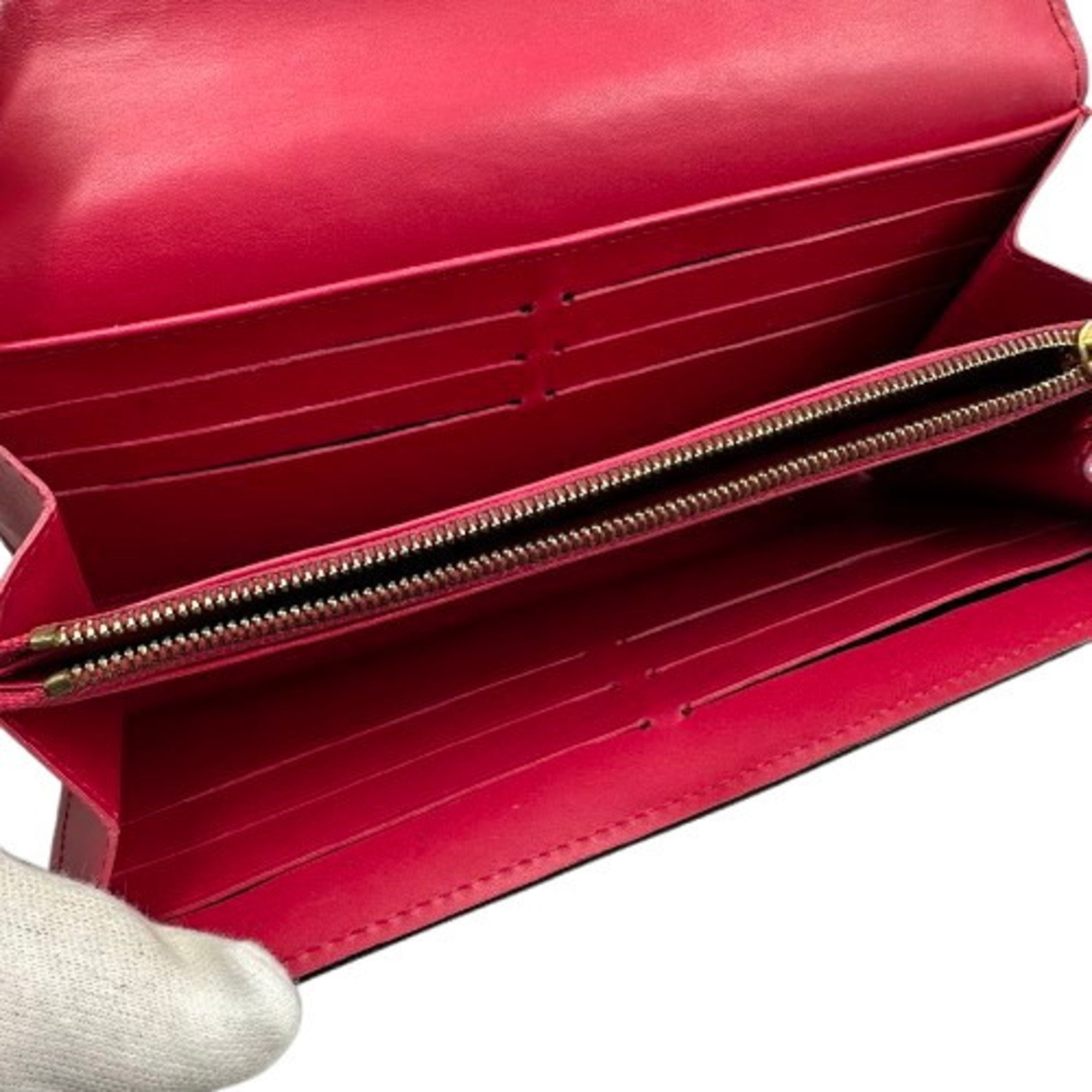 Louis Vuitton Vernis Pink Patent Leather Long Wallet (Bi-Fold) (Pre-Owned)