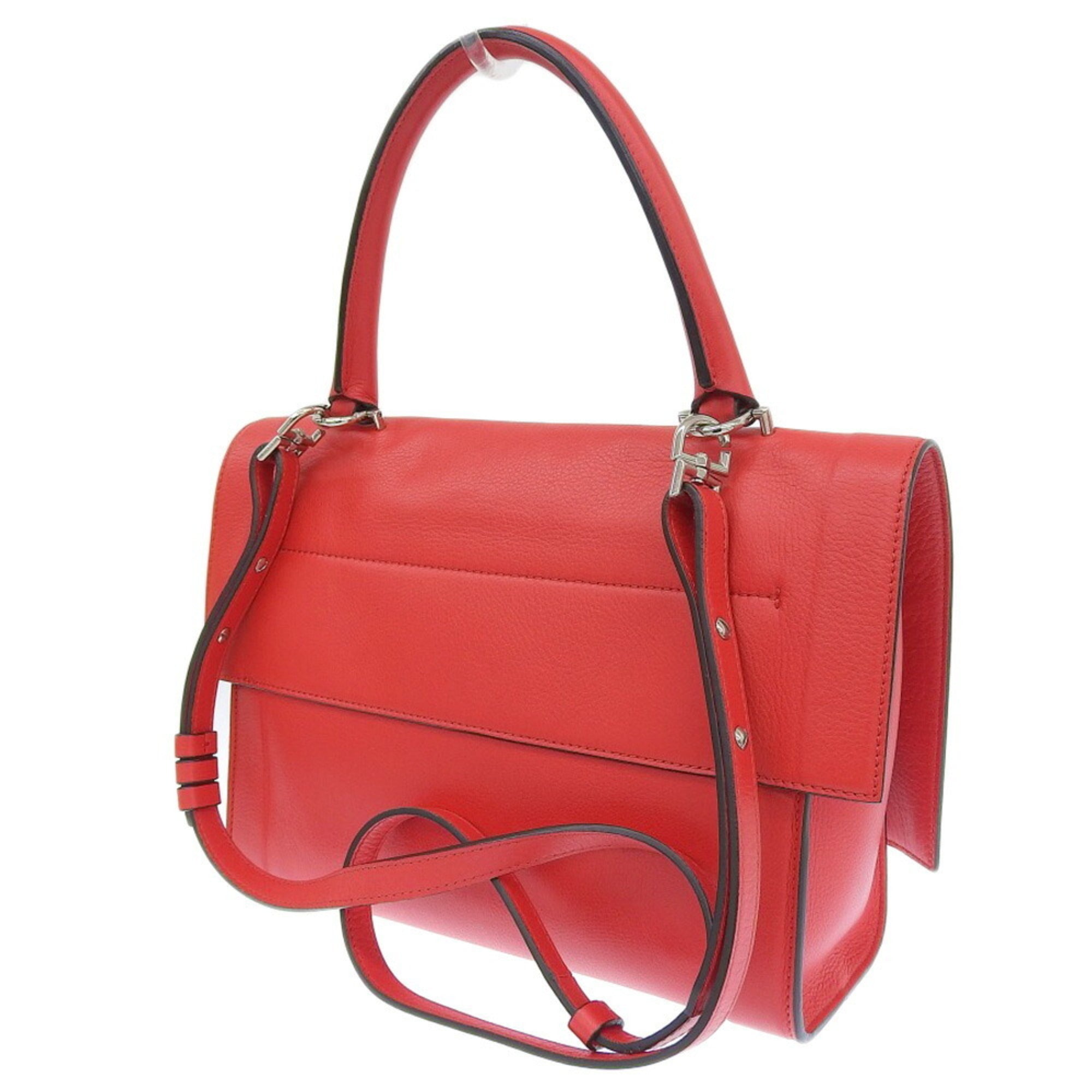 Givenchy Red Color Leather Handbag Shoulder Bag (Pre-Owned)
