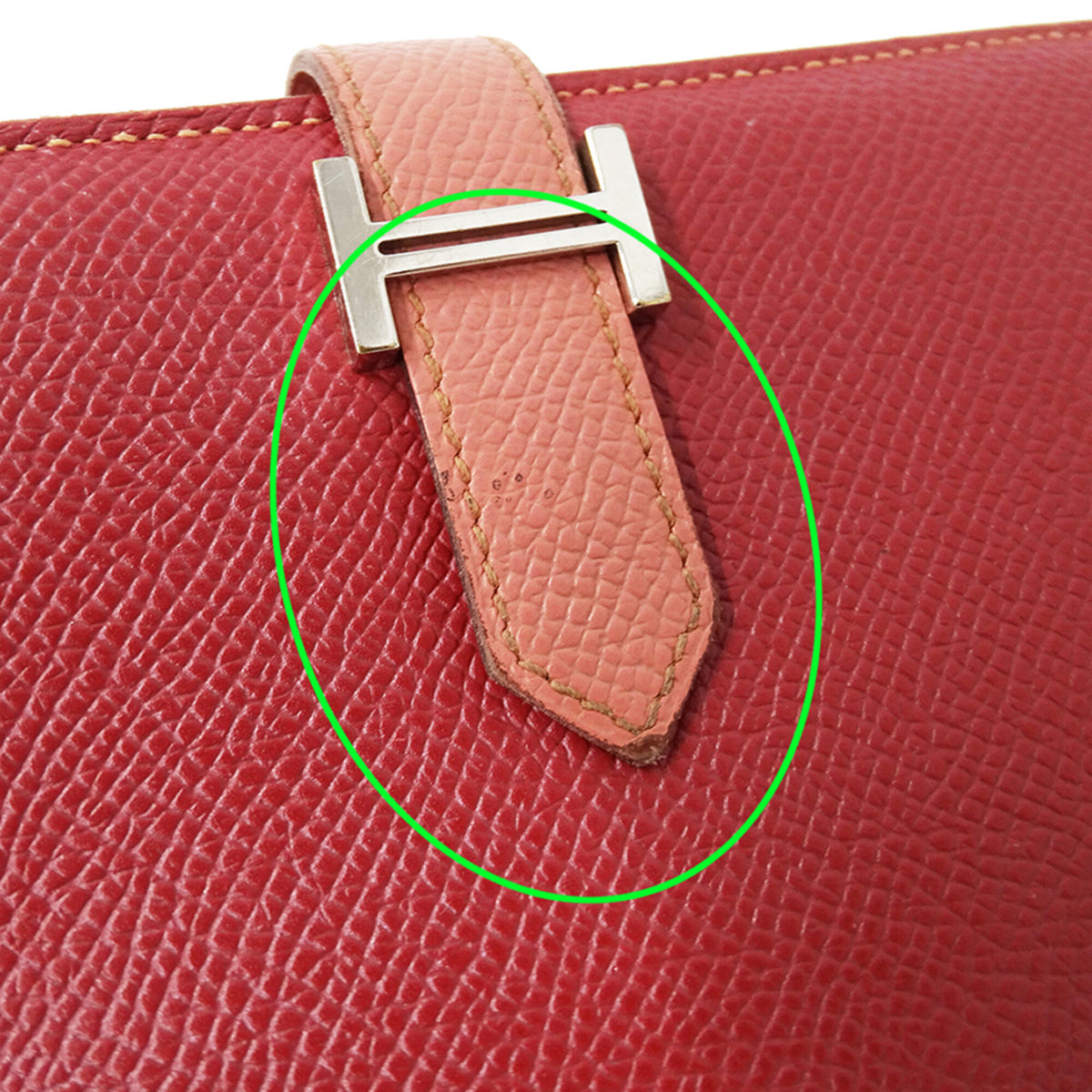 Hermes Pink Red Color Rouge Casaque Soufre Epsom Leather (Pre-Owned)