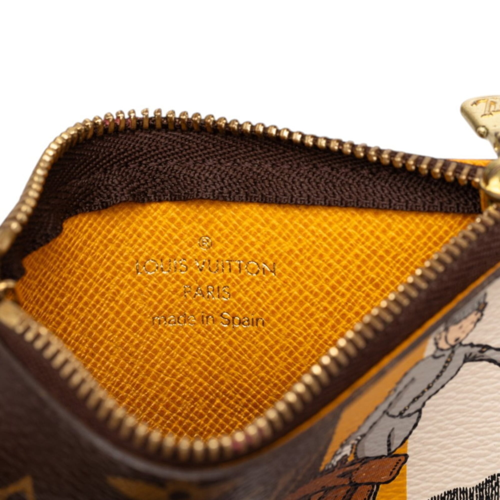 Louis Vuitton Brown Yellow Pvc Coin Purse/Coin Case (Pre-Owned)