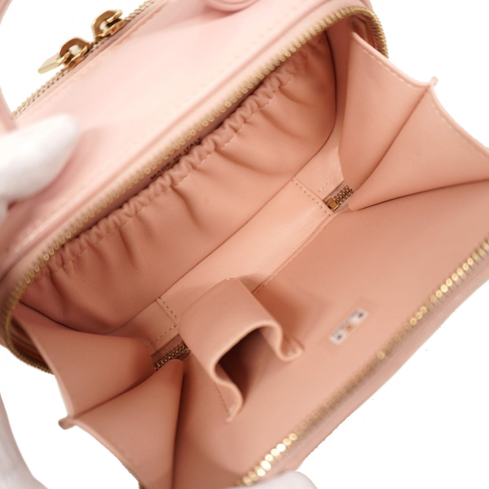 Chanel Pink Leather Vanity Bag (Pre-Owned)