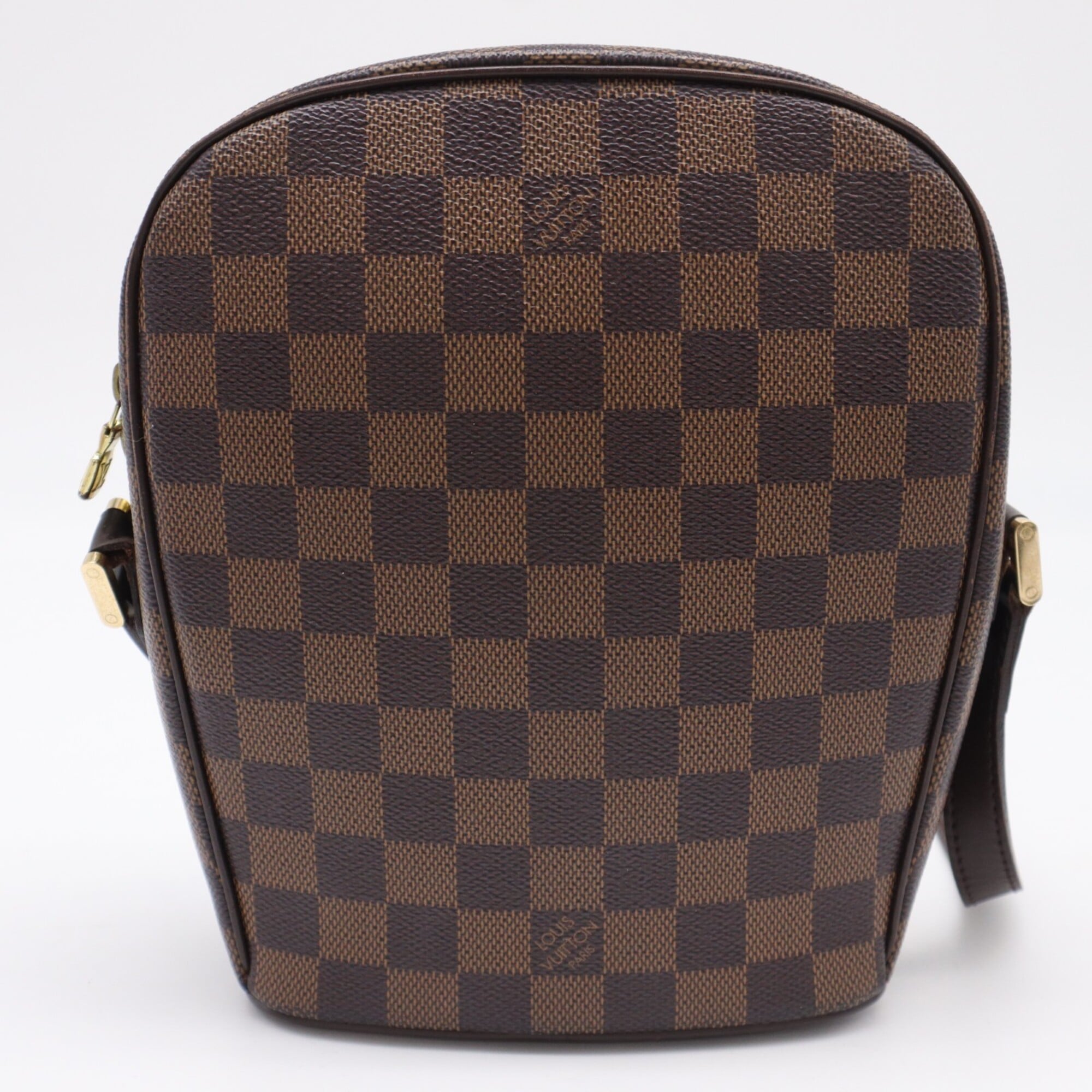 Louis Vuitton Beige Brown Damier Canvas Leather Coated Canvas Shoulder Bag (Pre-Owned)