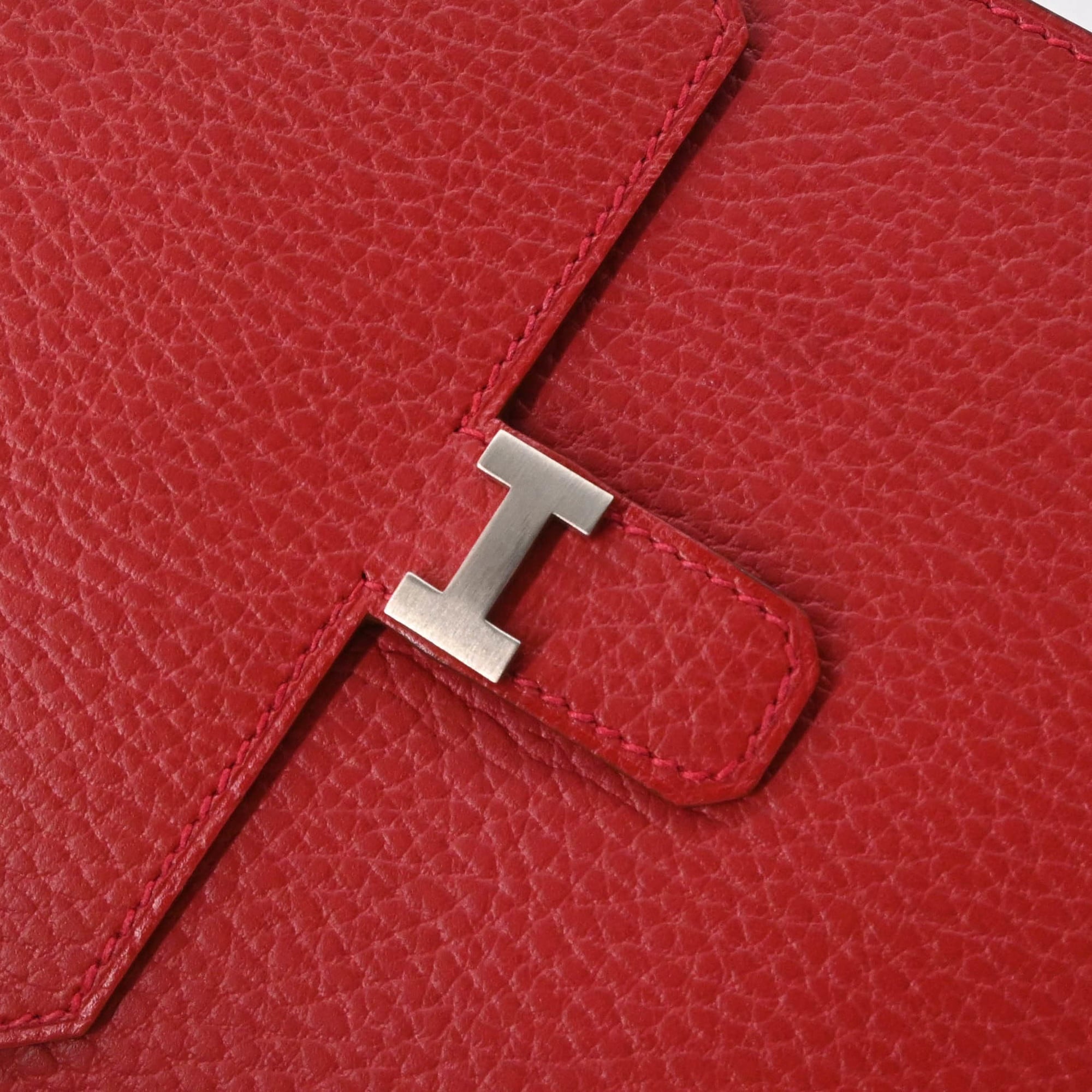 Hermes Red Color Ardennes Leather Pochette Shoulder Bag (Pre-Owned)