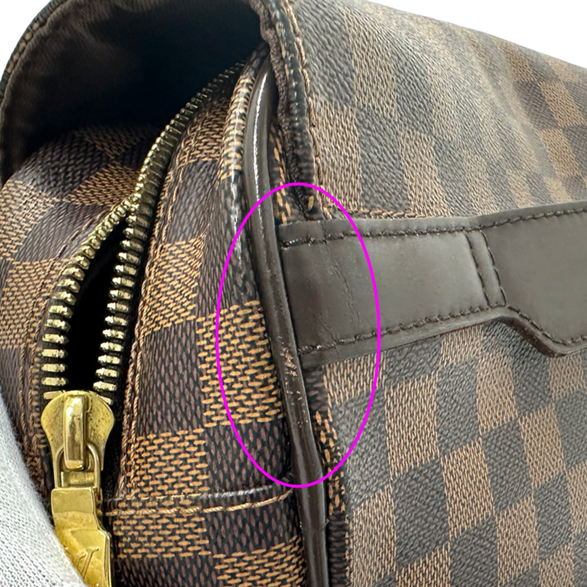 Louis Vuitton Brown Damier Canvas Ebene Damier Canvas Handbag Shoulder Bag (Pre-Owned)