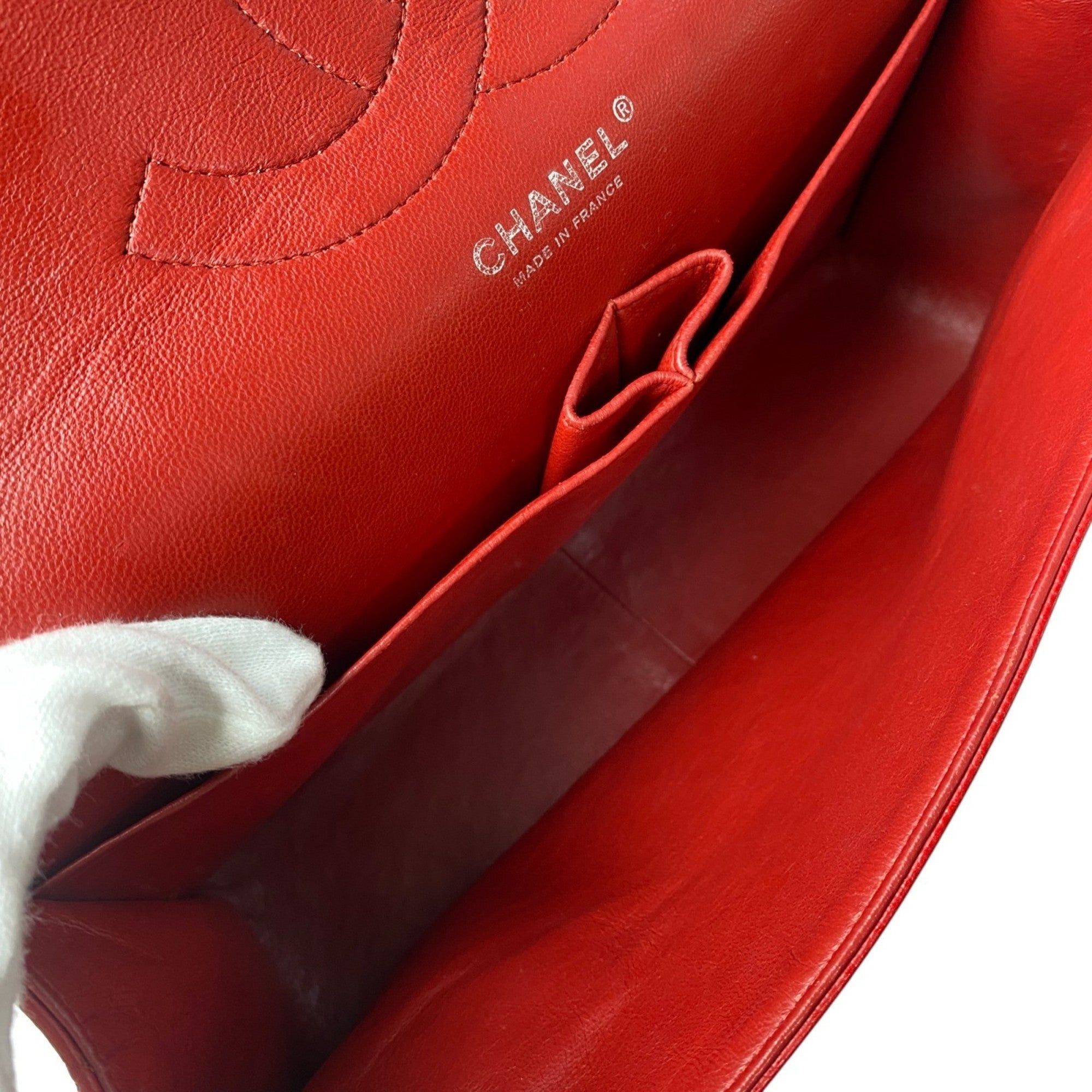 Chanel Matelasse Red Color Grained Calfskin Shoulder Bag (Pre-Owned)