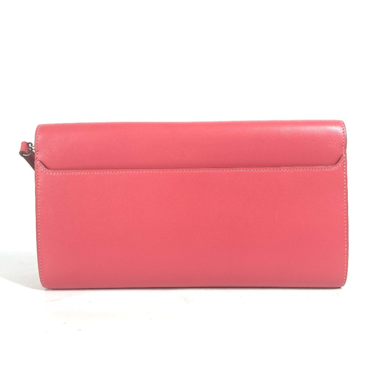 Hermes Pink Tadelakt Leather Clutch Bag (Pre-Owned)