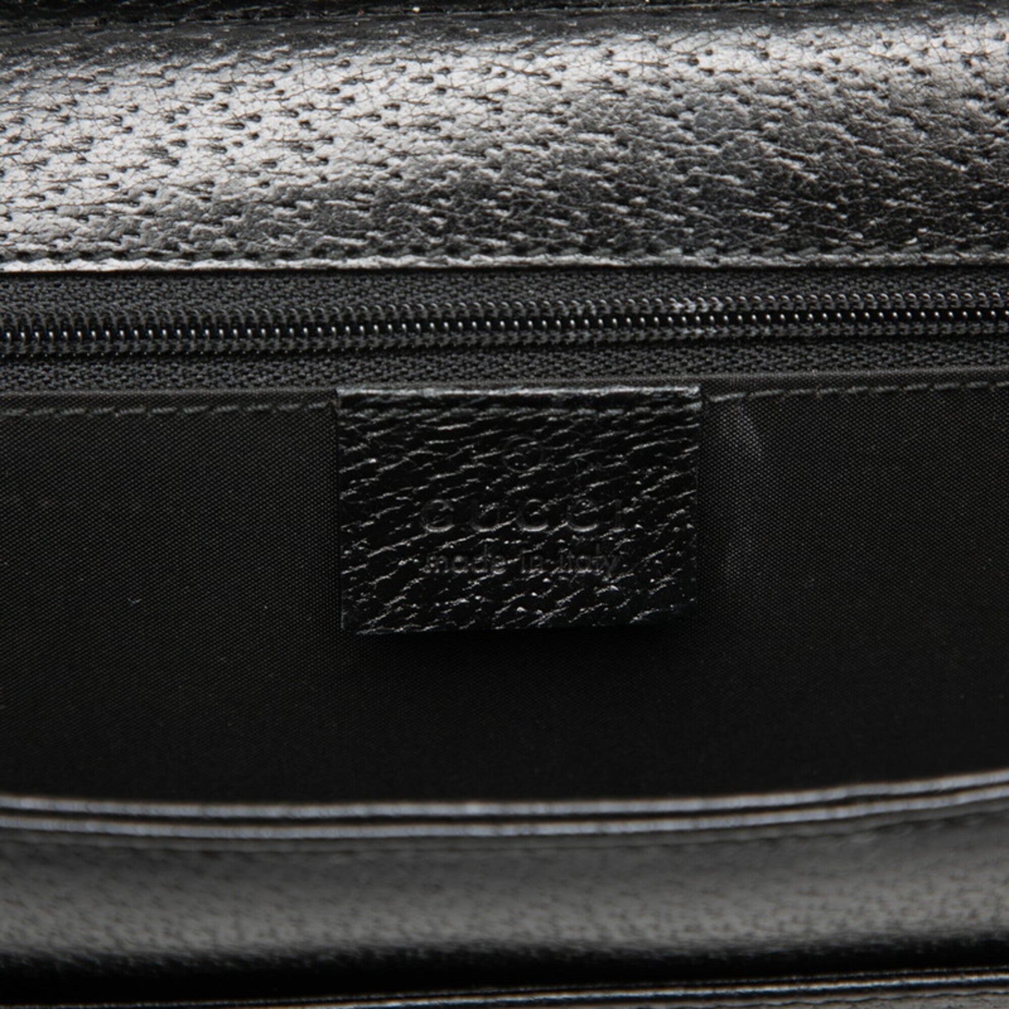 Gucci Black Leather Handbag Shoulder Bag (Pre-Owned)