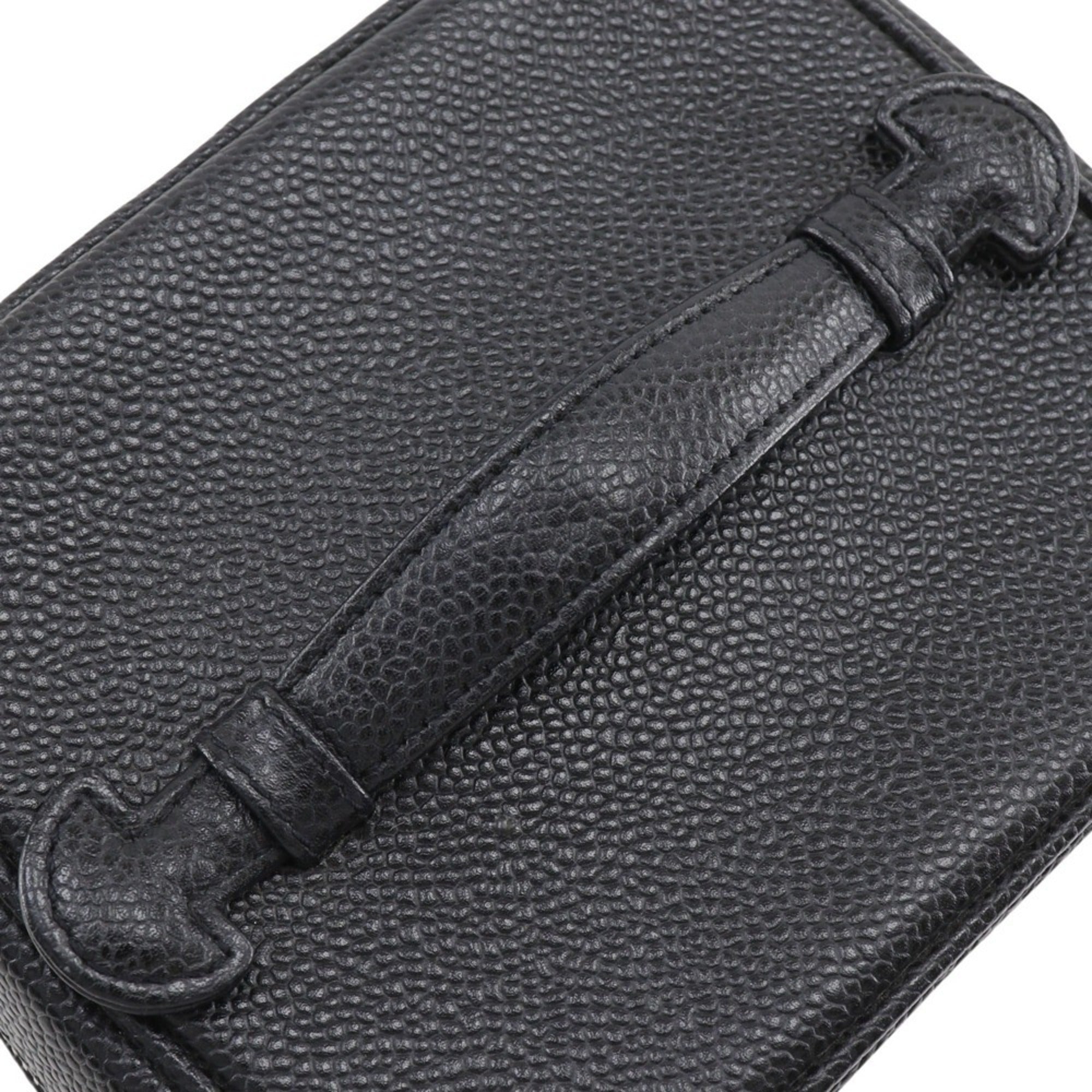 Chanel Black Caviar Leather Handbag Pouch (Pre-Owned)