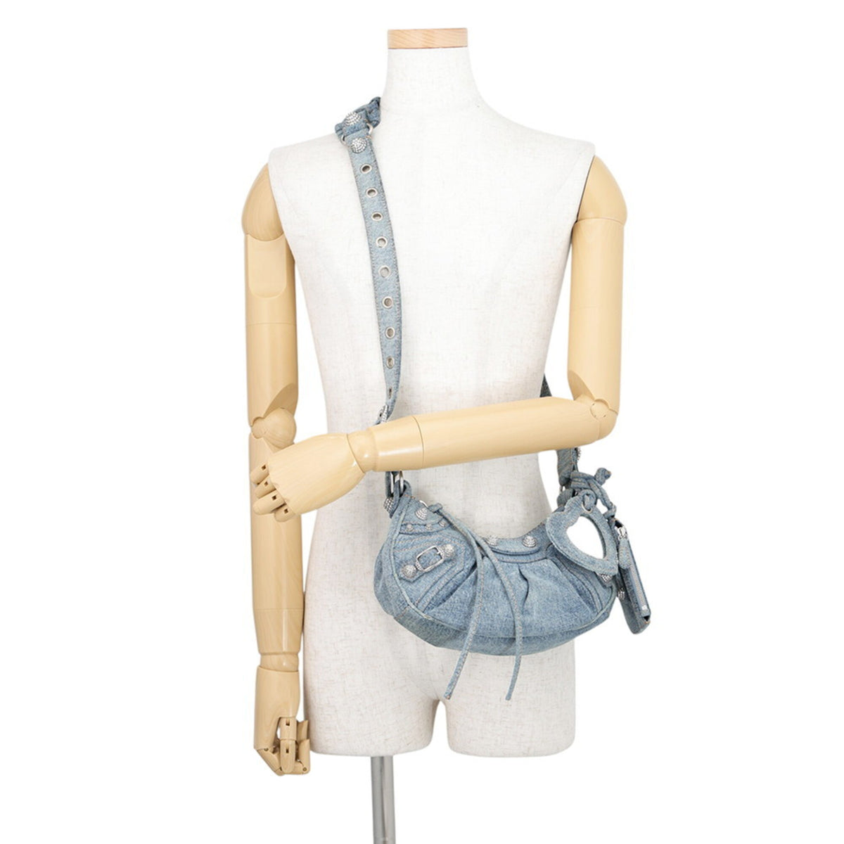 Balenciaga Blue Denim Handbag Shoulder Bag (Pre-Owned)