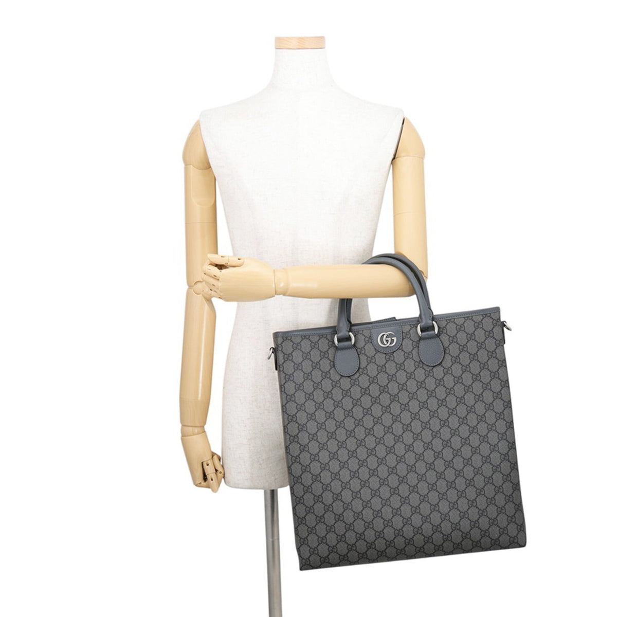 Gucci Gray Gg Supreme Handbag Shoulder Bag Tote Bag (Pre-Owned)