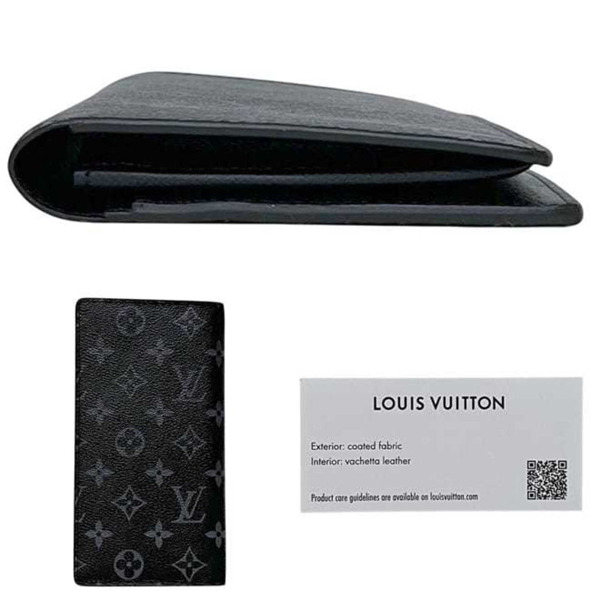 Louis Vuitton Black Monogram Eclipse Monogram Eclipse Long Wallet (Bi-Fold) (Pre-Owned)